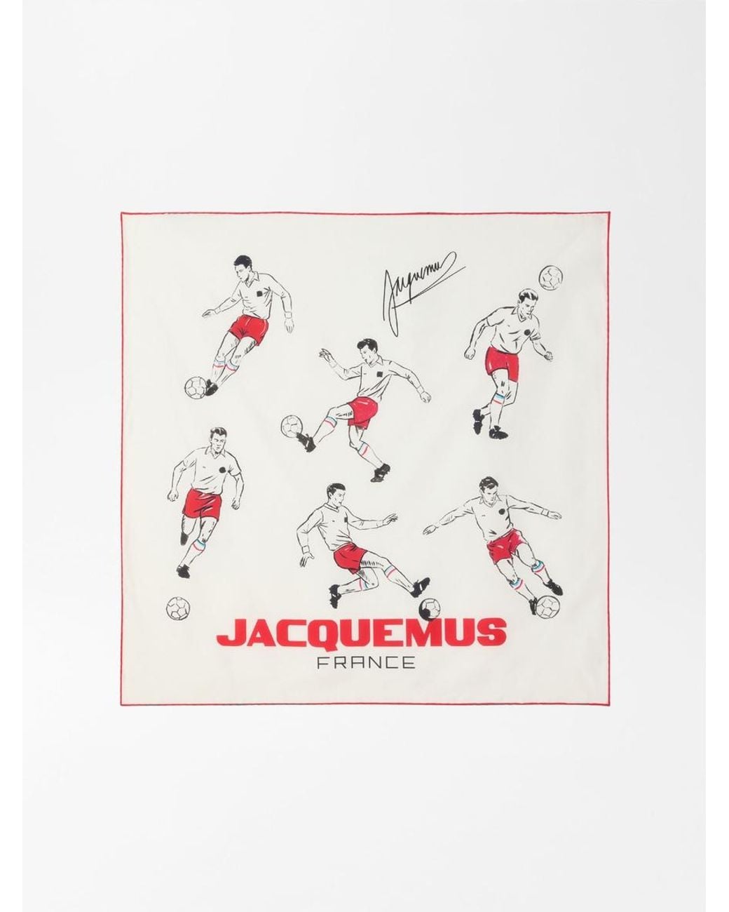 Jacquemus White Der Fan-Seidenschal for men