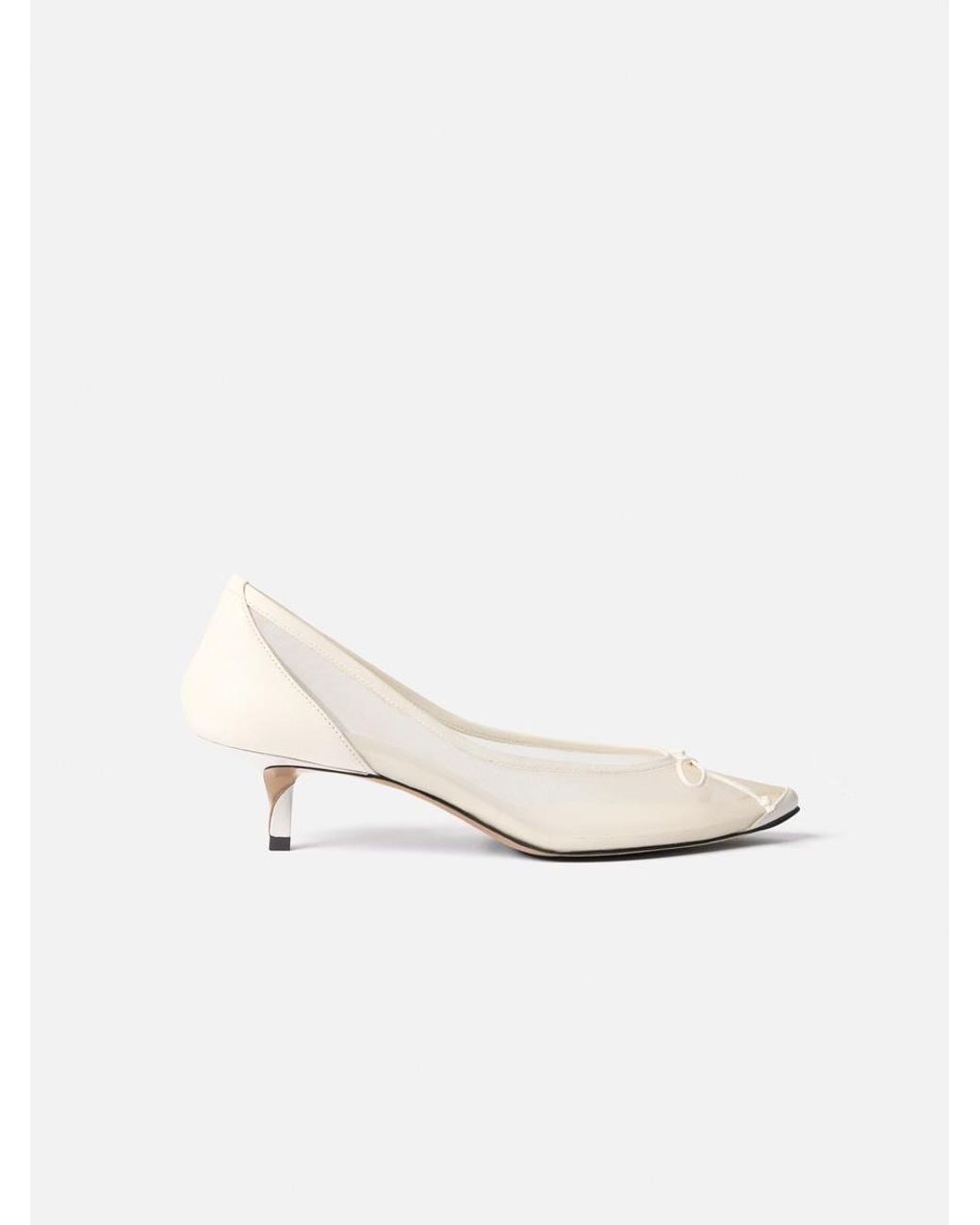 Jacquemus White The Low Tourni Heels