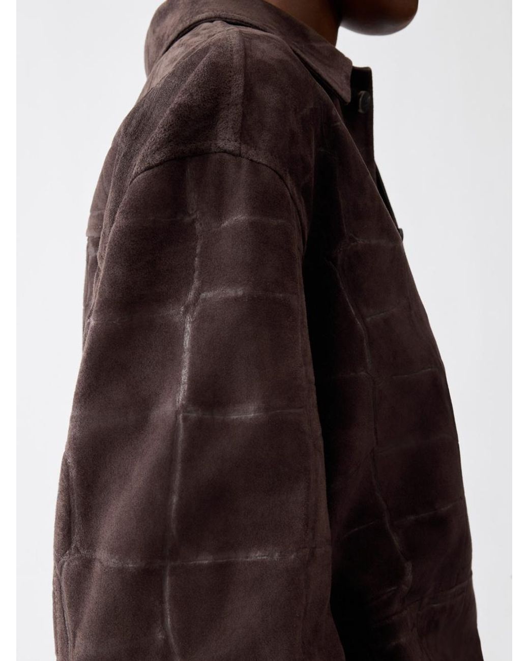 Jacquemus Black The Croco Leather Shirt