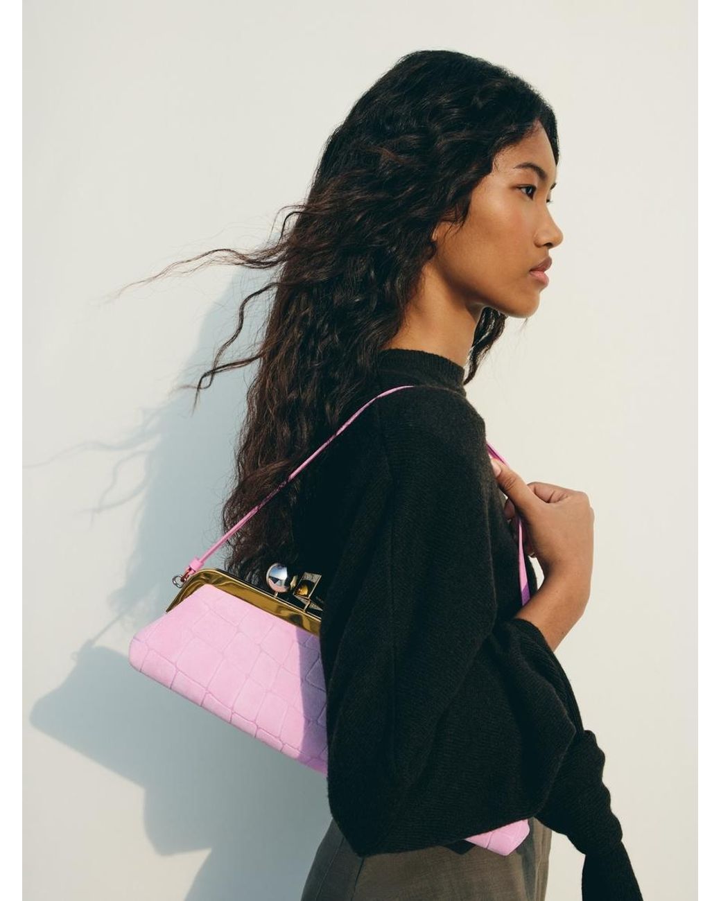 Jacquemus Pink The Salon Clutch