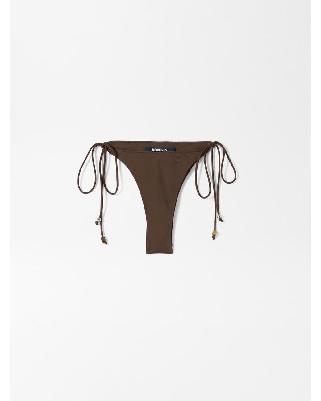 Slip Bikini Triangle di Jacquemus in Brown