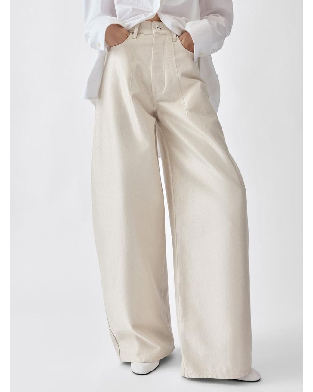 Jacquemus White Die De-Nîmes Ovalo Jeans
