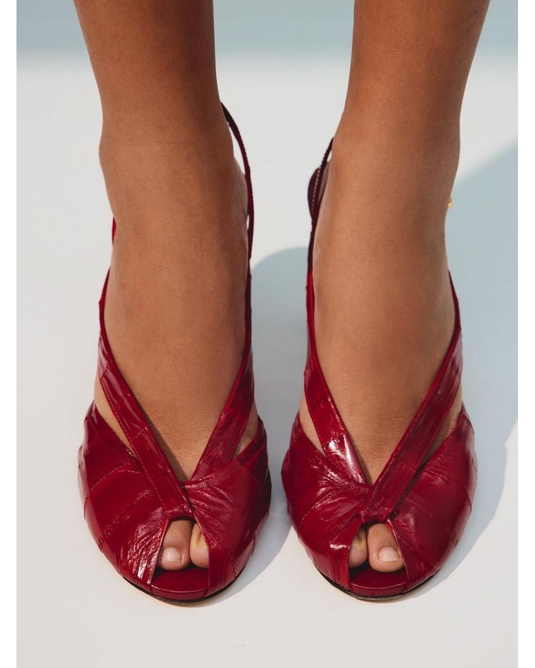 Jacquemus Red Die Poisson Slingbacks