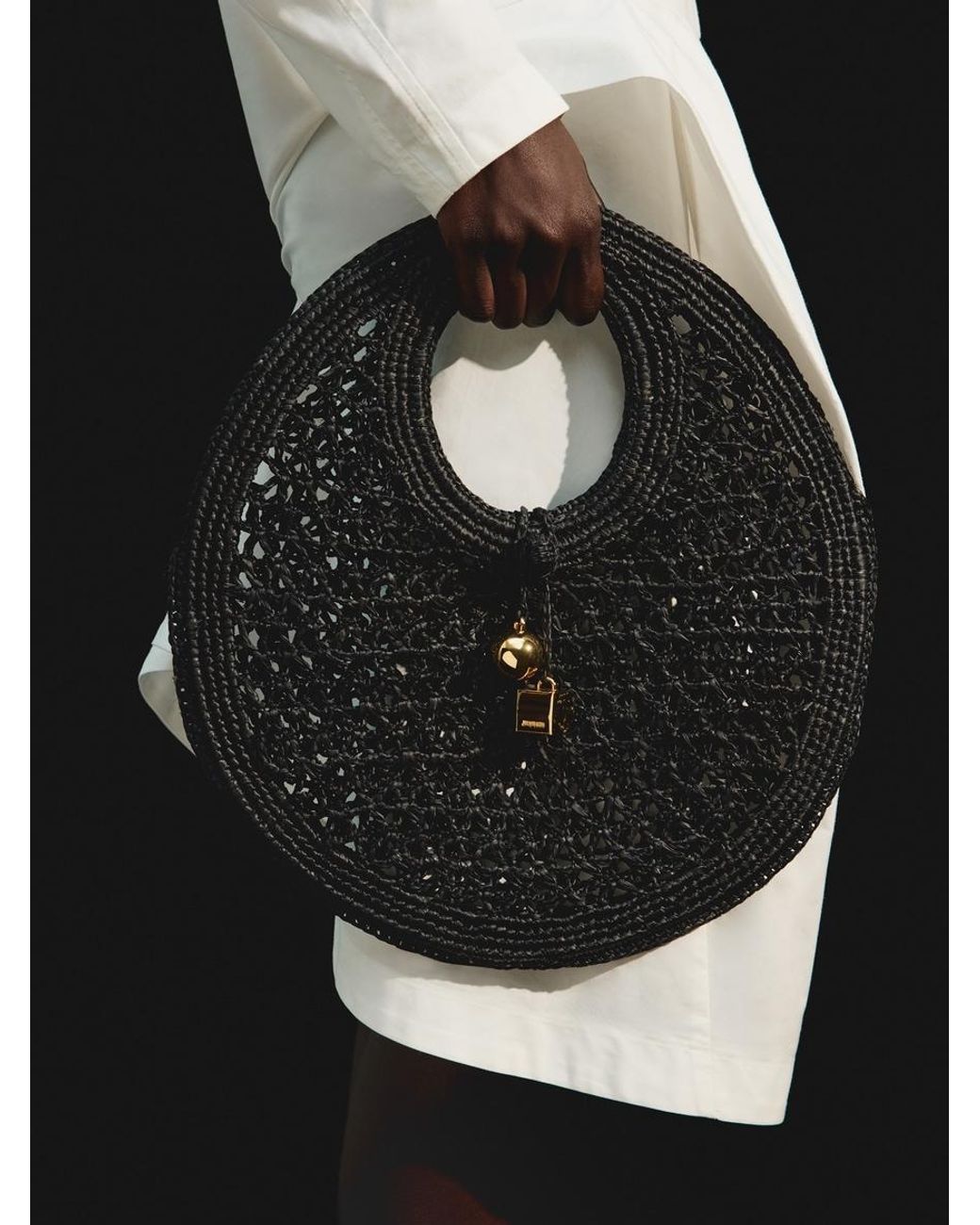 Jacquemus Blue The Spiaggia Small Round Bag