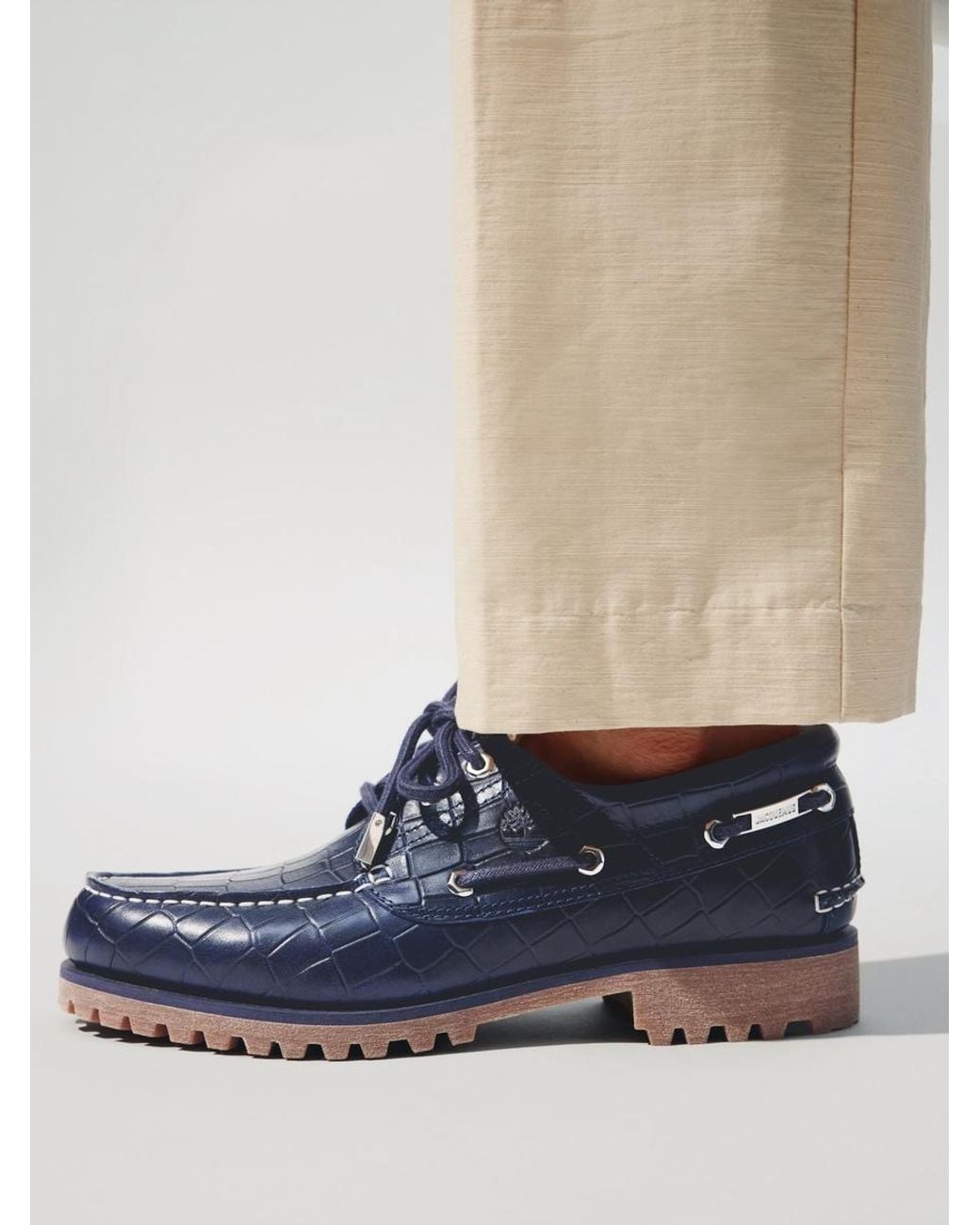 Jacquemus Blue The + Timberland Boat Shoe