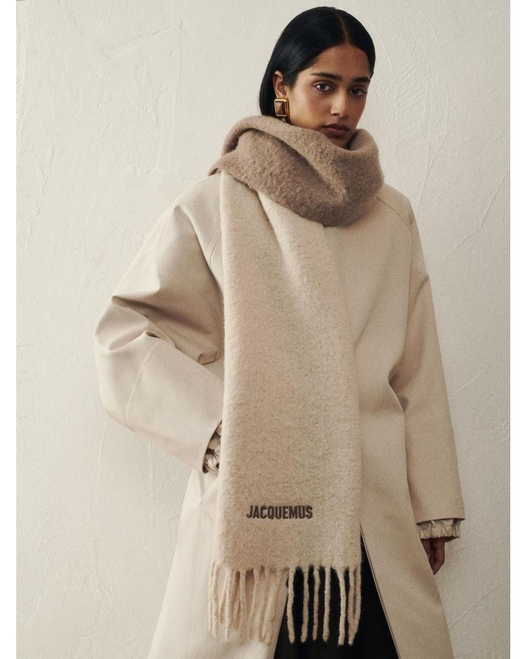 Jacquemus White Der Moisson Schal