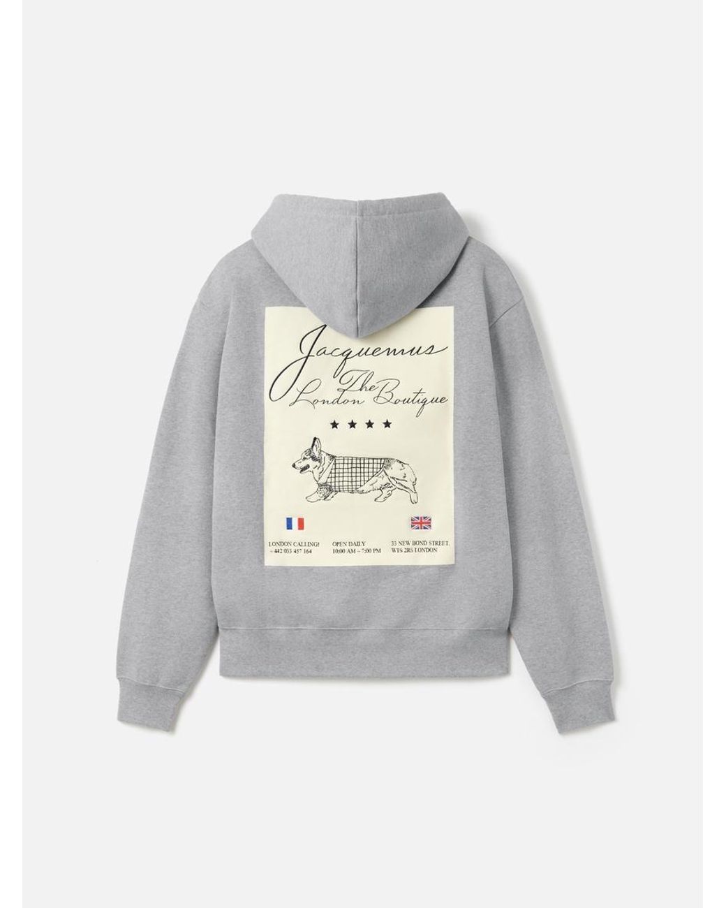 Jacquemus Gray The London Corgi Hoodie for men