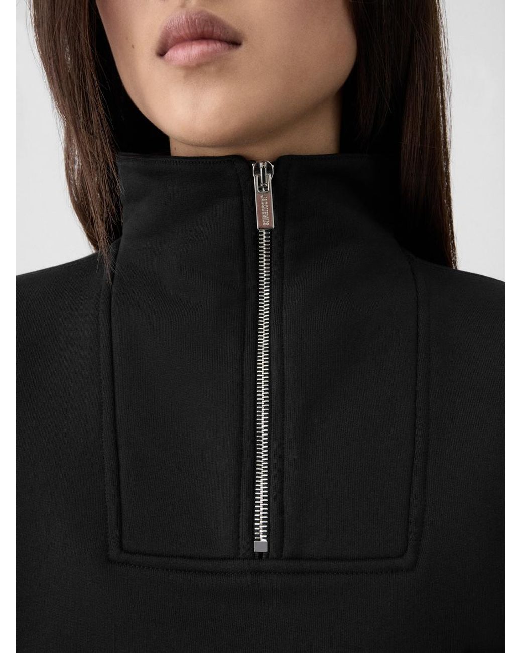 Jacquemus Black The Gros Grain Zipped-Rollneck Sweatshirt