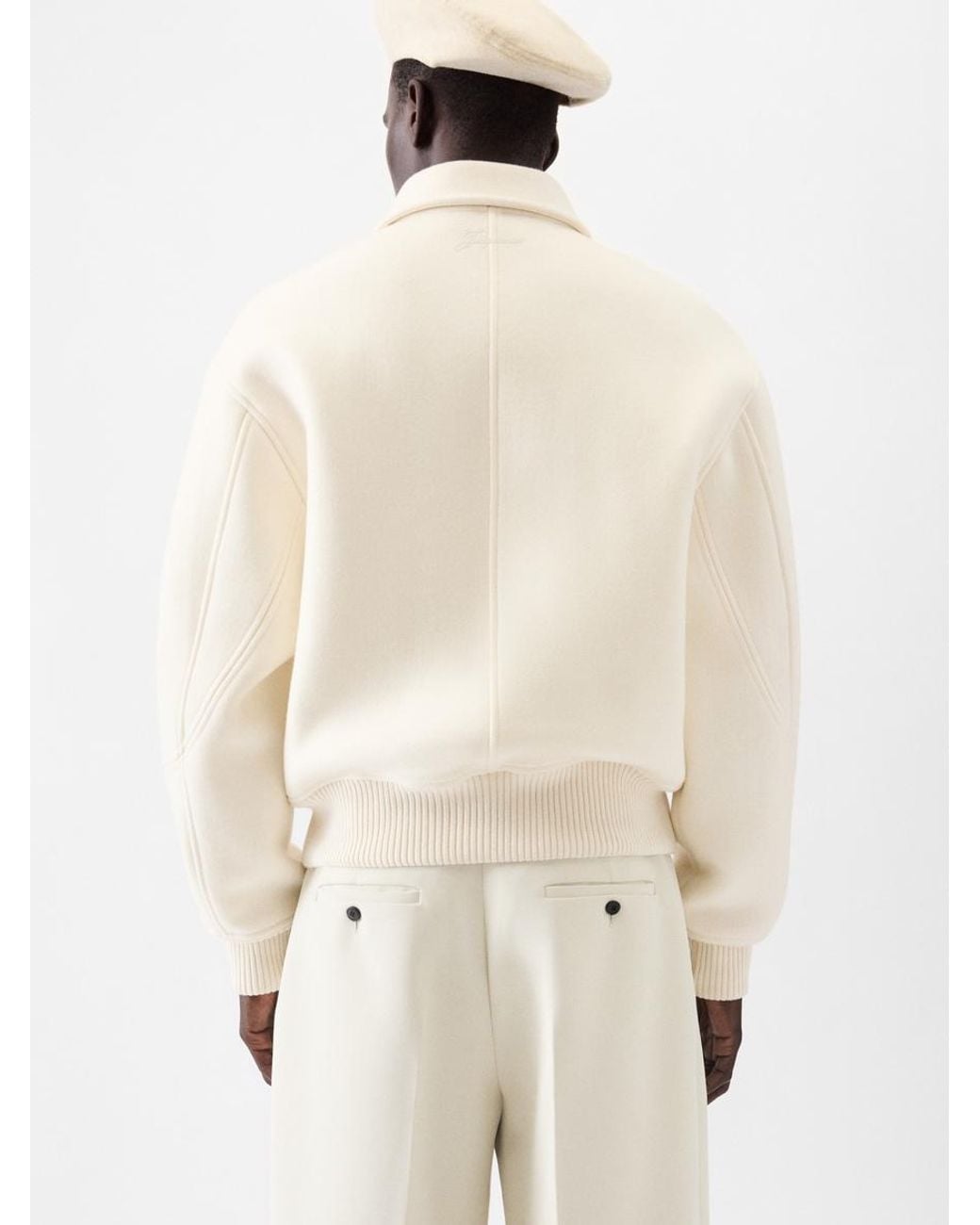 Jacquemus White The Feltro Bomber Jacket