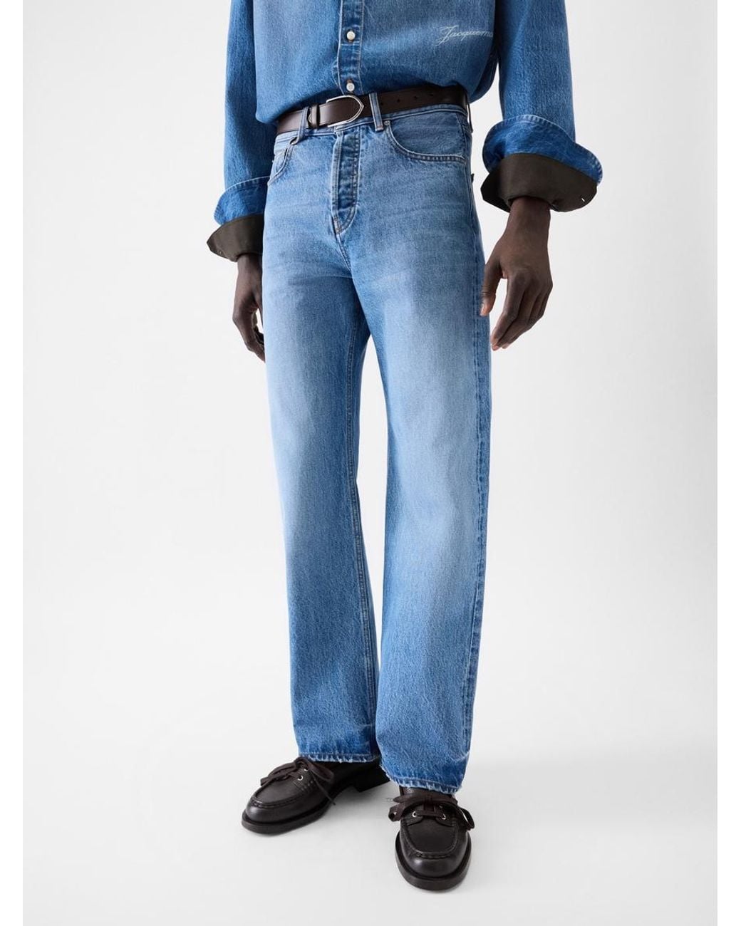 Jacquemus Blue The Straight De-Nîmes Denim Pants for men