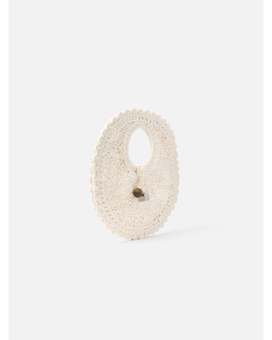 Jacquemus White The Spiaggia Small Round Bag