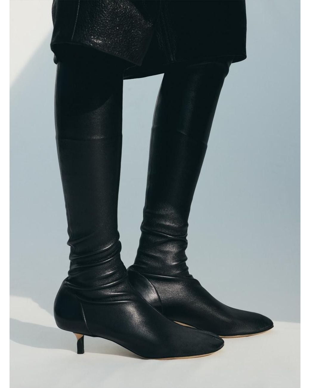 Jacquemus Black Die Collant Stiefel