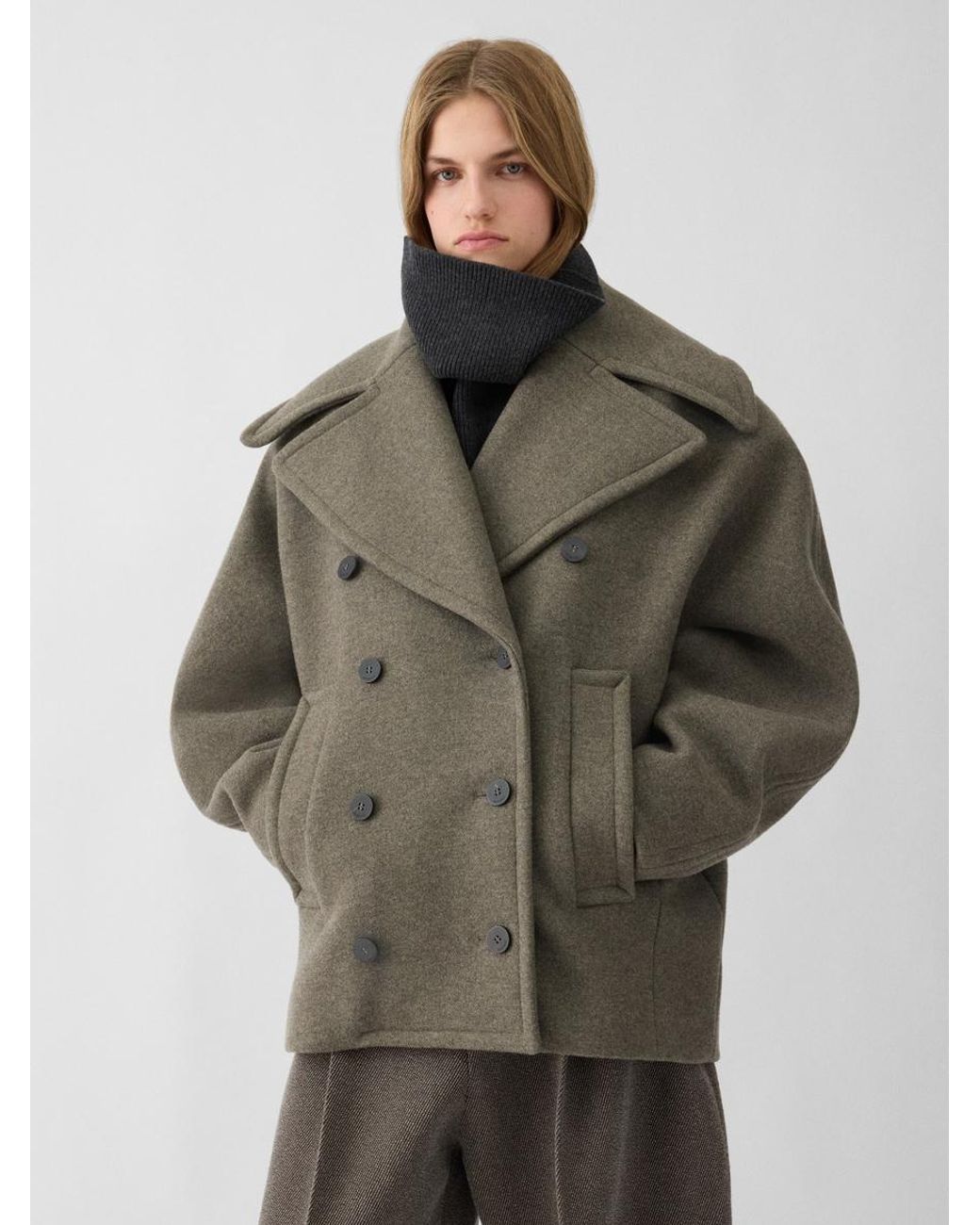Jacquemus Green The Ovalo Peacoat