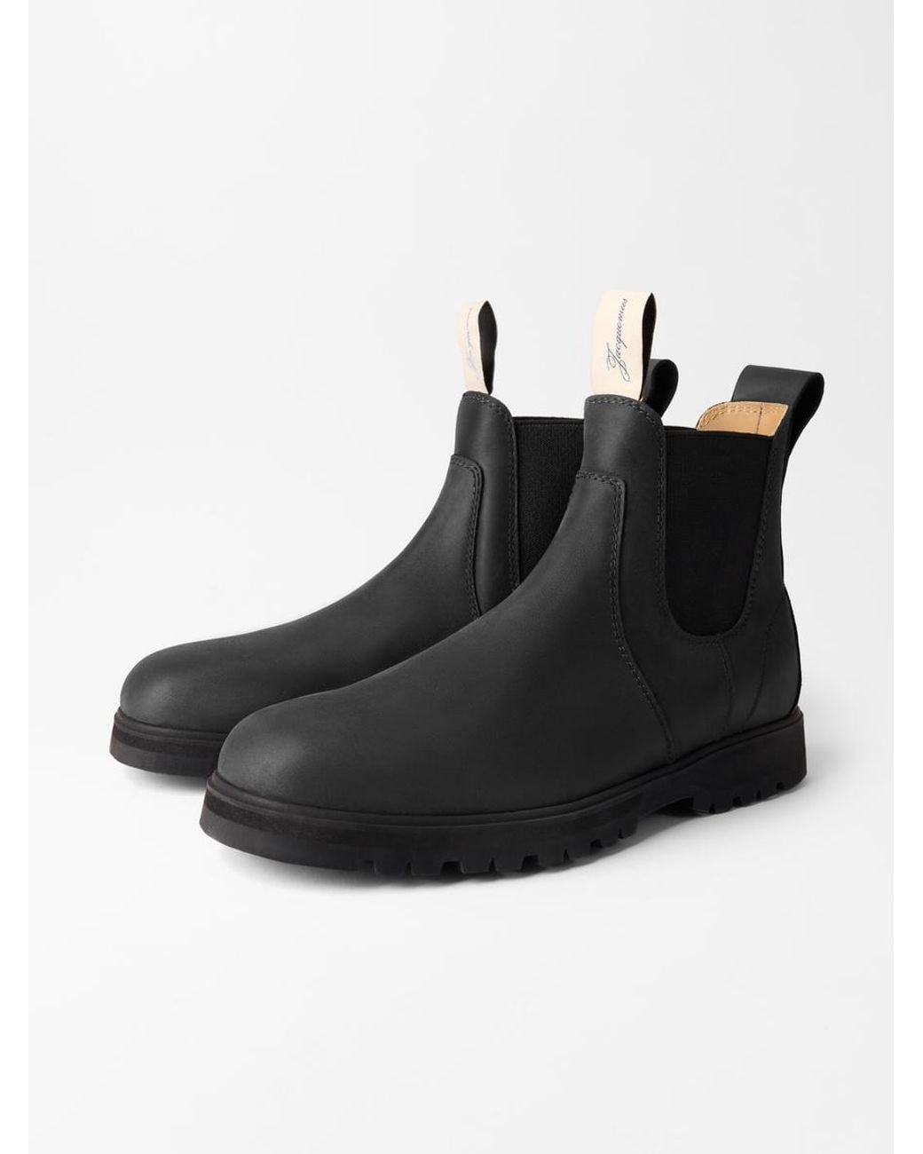 Jacquemus Black Die Foin Stiefeletten for men