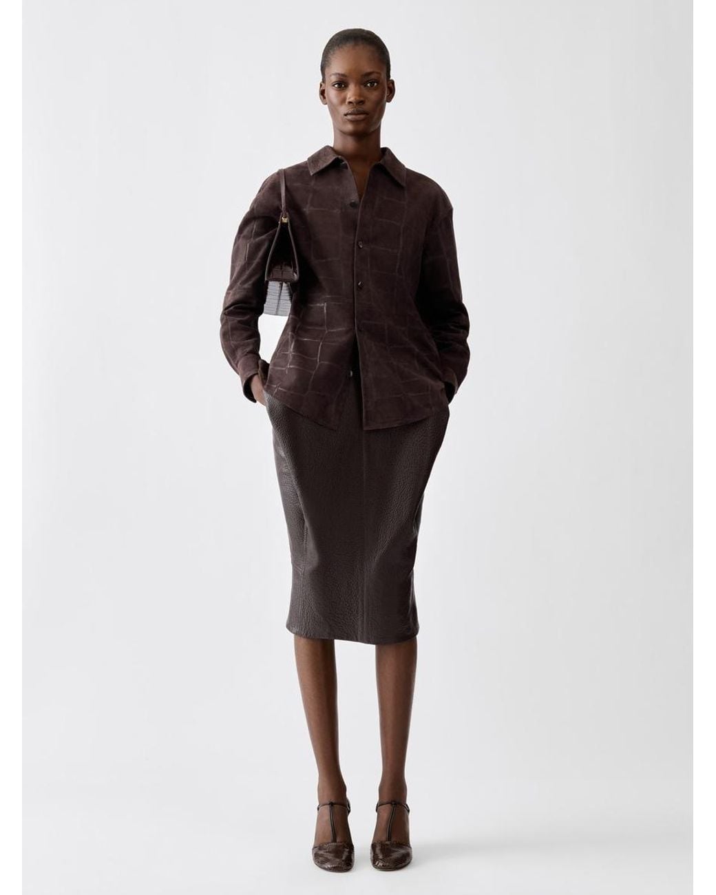 Jacquemus Black The Croco Leather Shirt