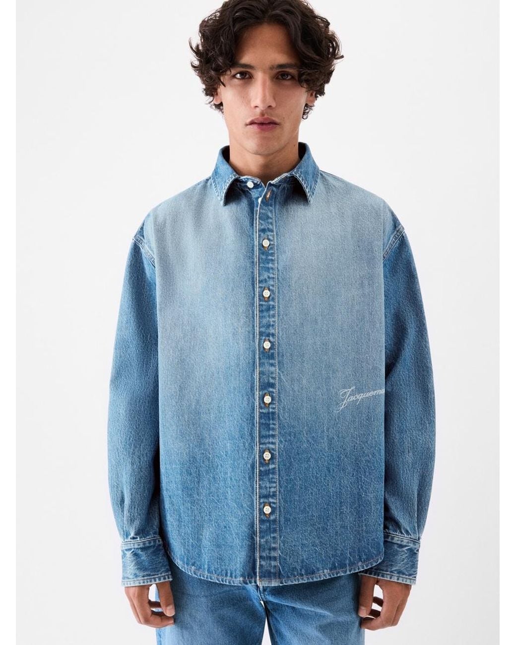 Jacquemus Blue The Simon De-Nîmes Denim Shirt for men