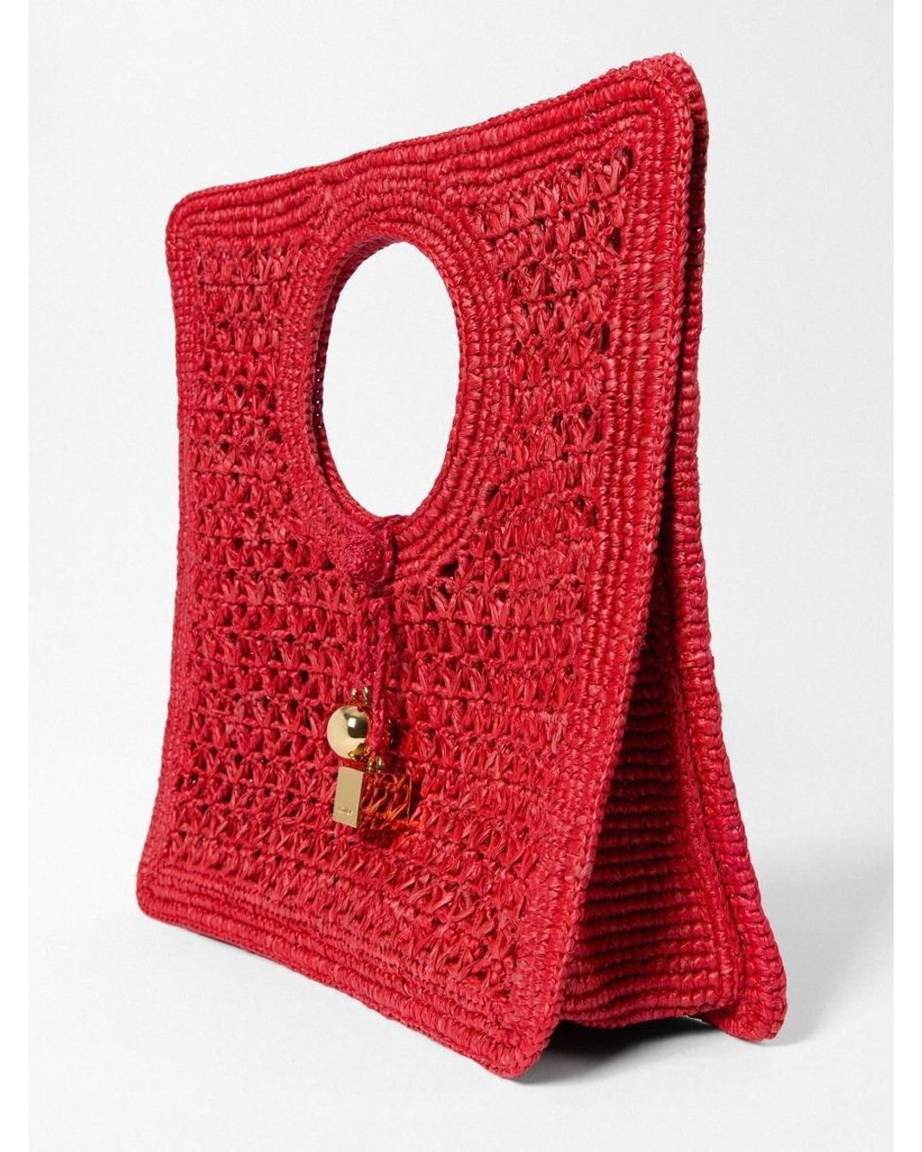 Jacquemus Red The Spiaggia Small Square Bag