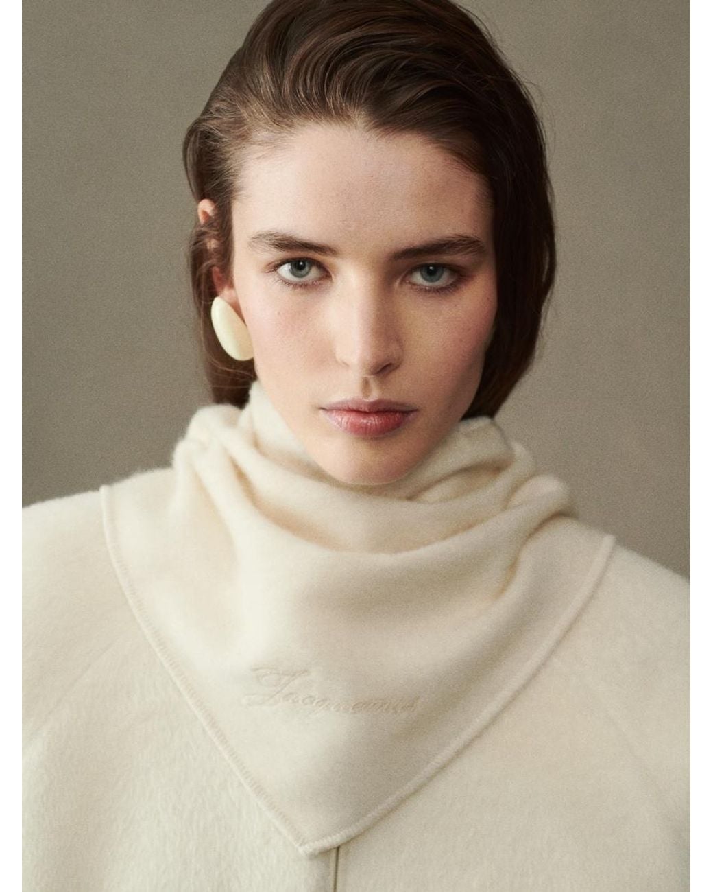 Jacquemus White Das Cachemiro Halstuch