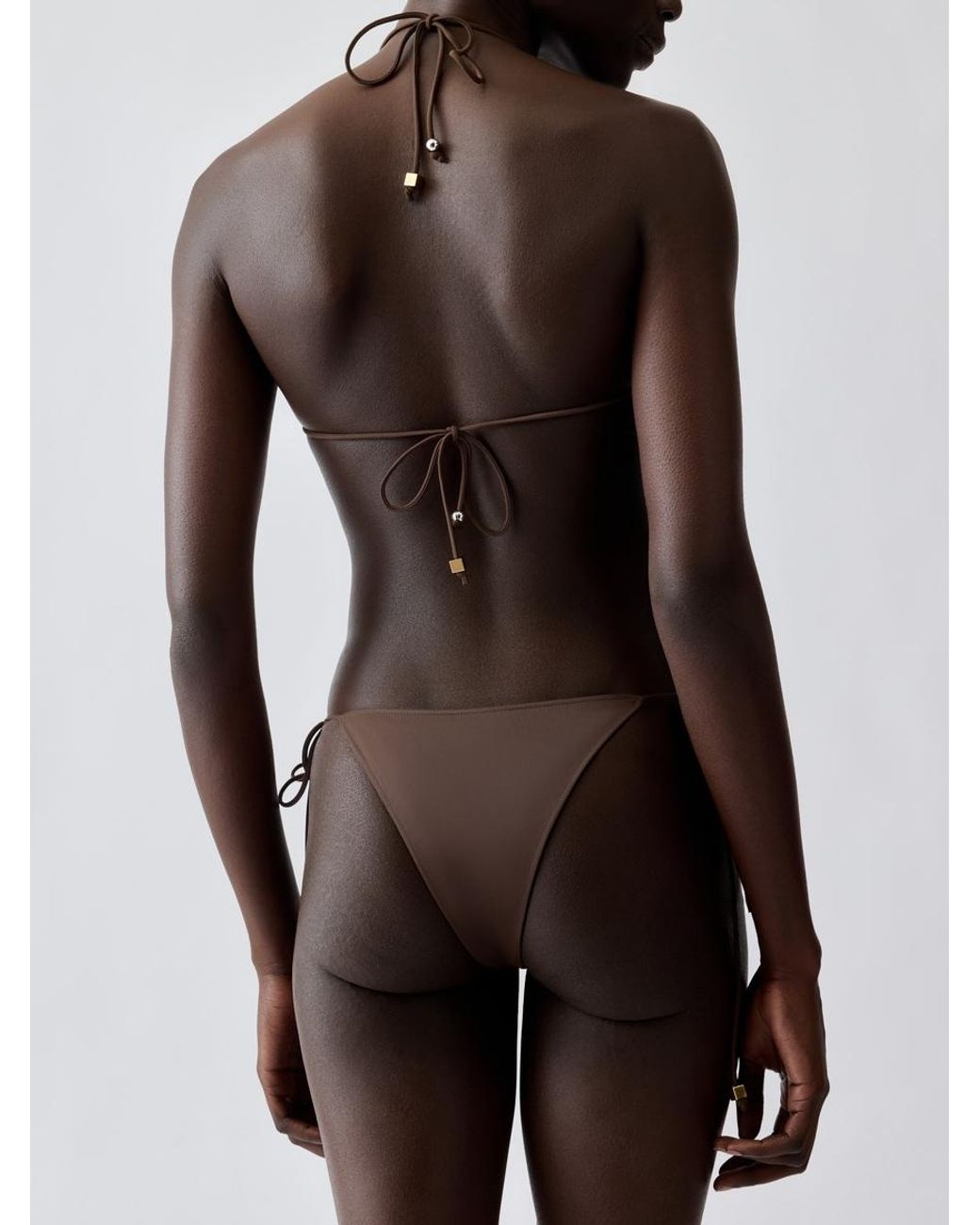 Slip Bikini Triangle di Jacquemus in Brown