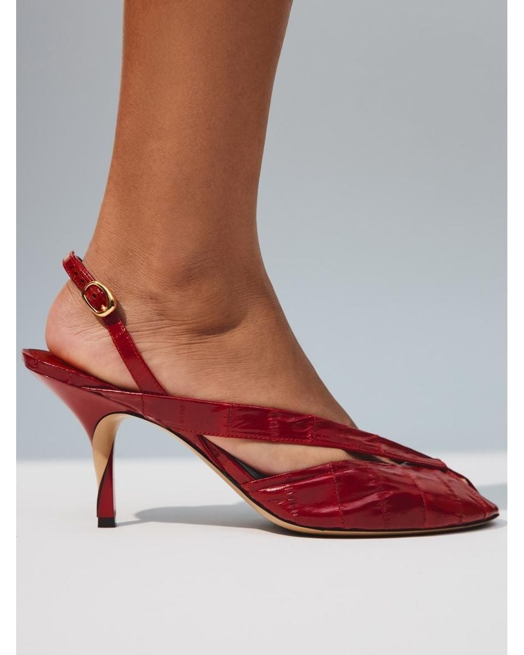 Jacquemus Red Die Poisson Slingbacks