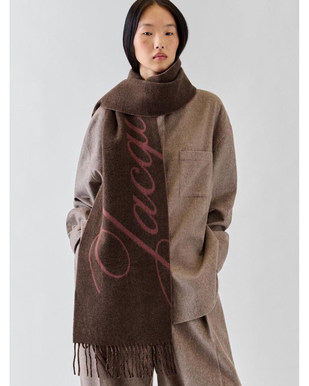 Jacquemus Brown Der Atelier Schal