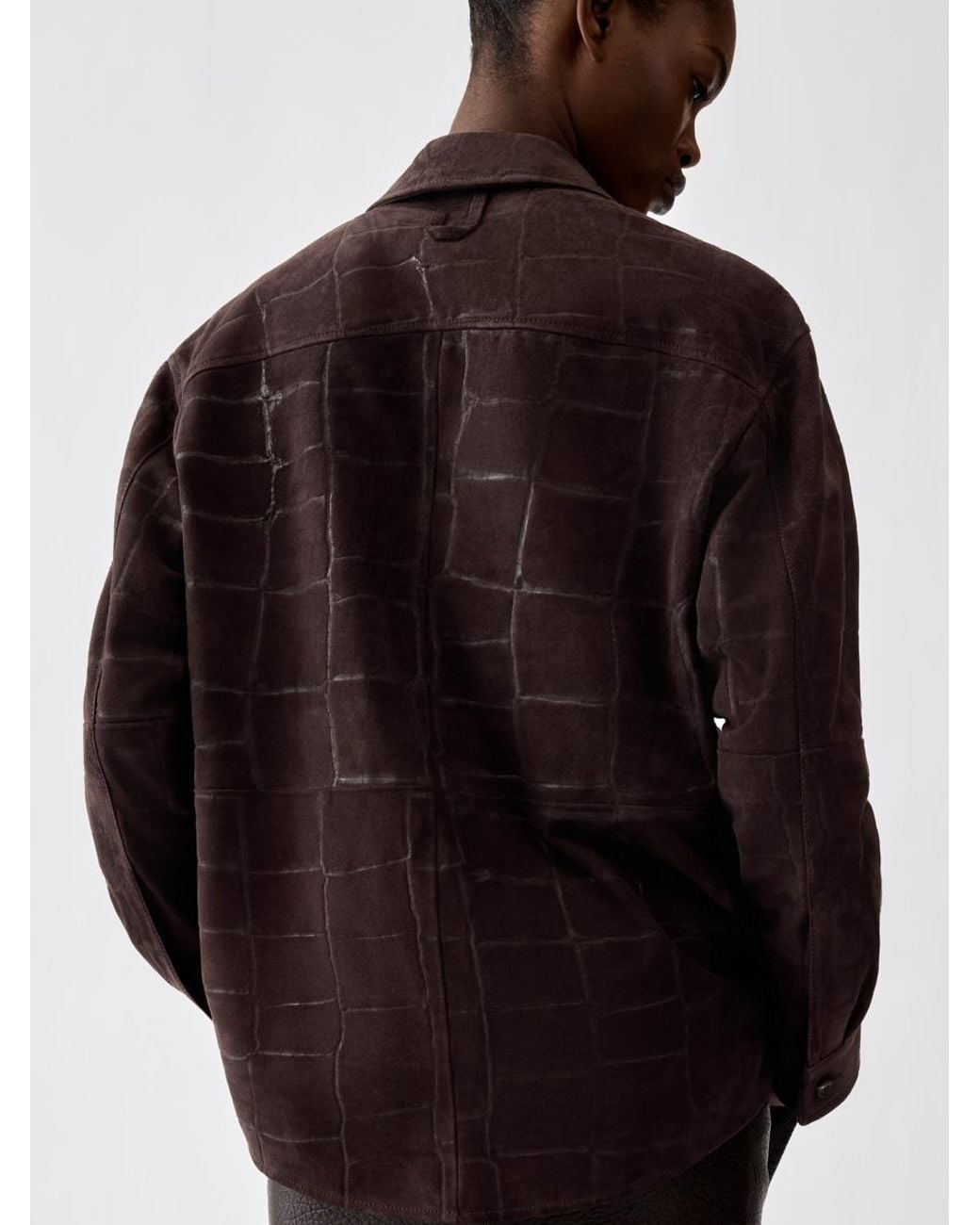 Jacquemus Black The Croco Leather Shirt