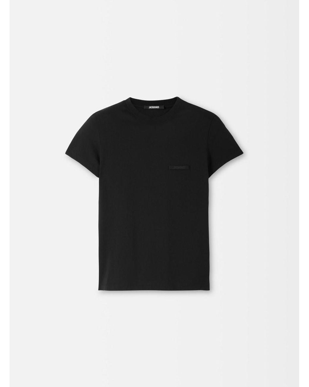 Jacquemus Black T-Shirt With Logo Patch