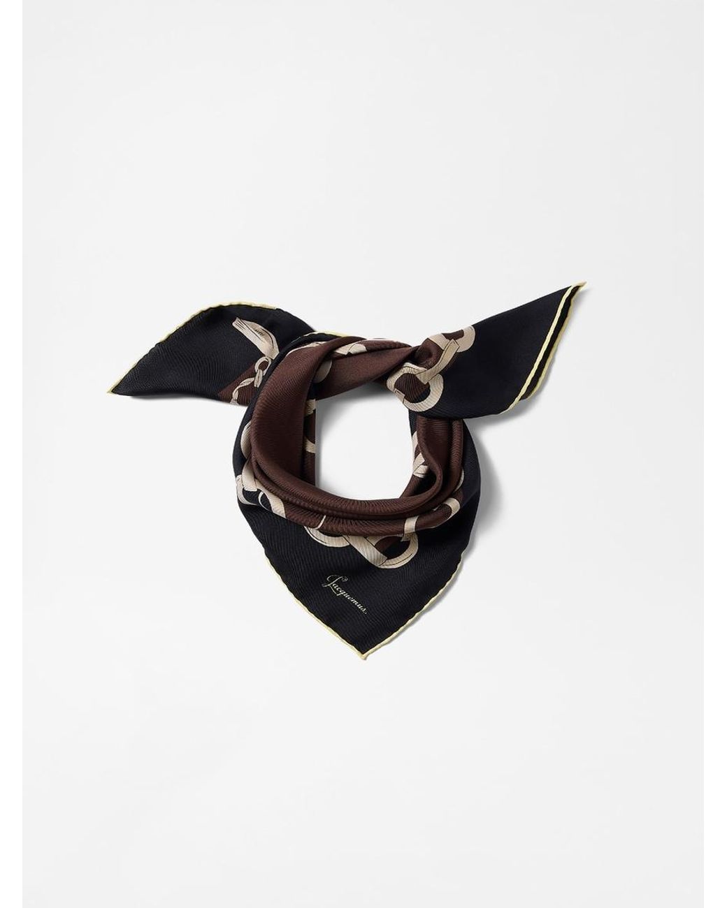 Jacquemus Black The Pampille Silk Scarf