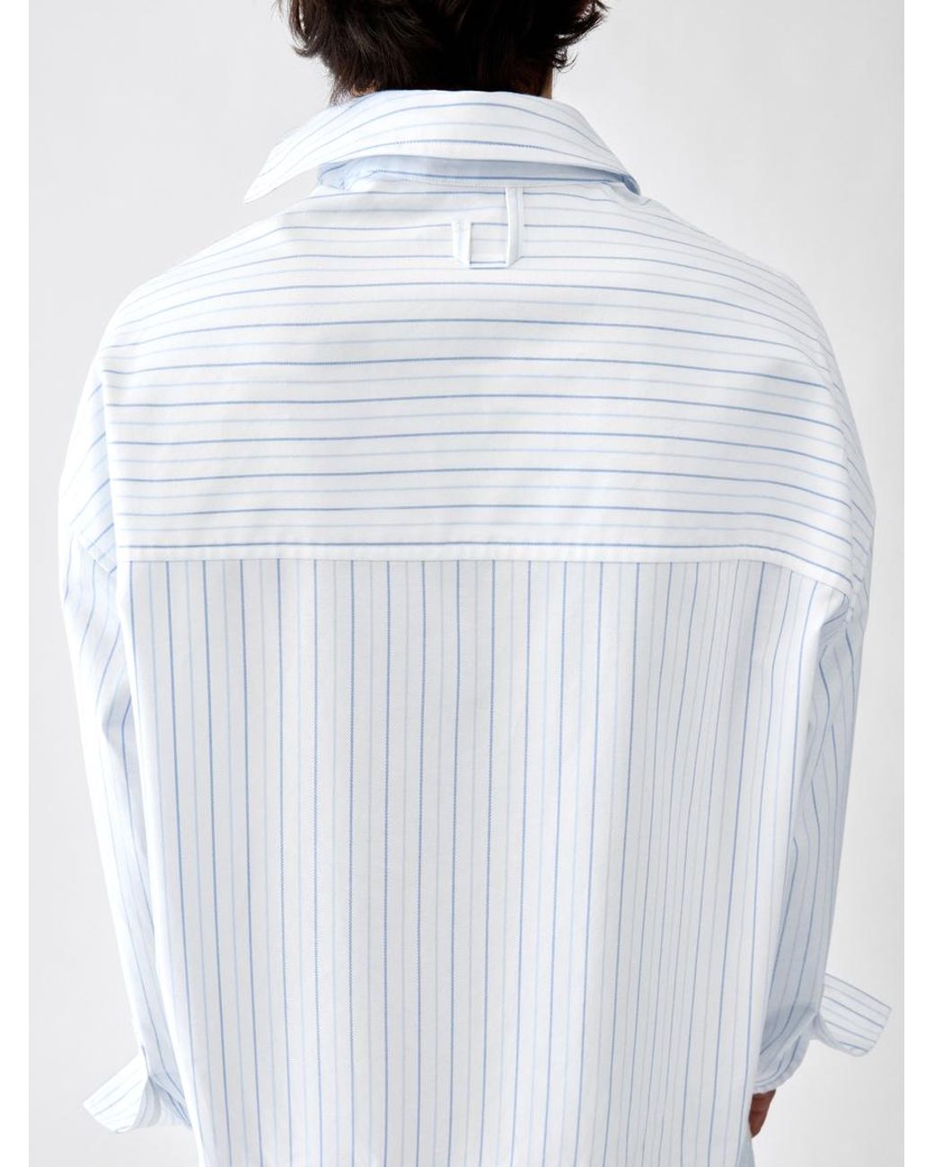 Jacquemus White Das Langärmelige Cuadro Hemd for men