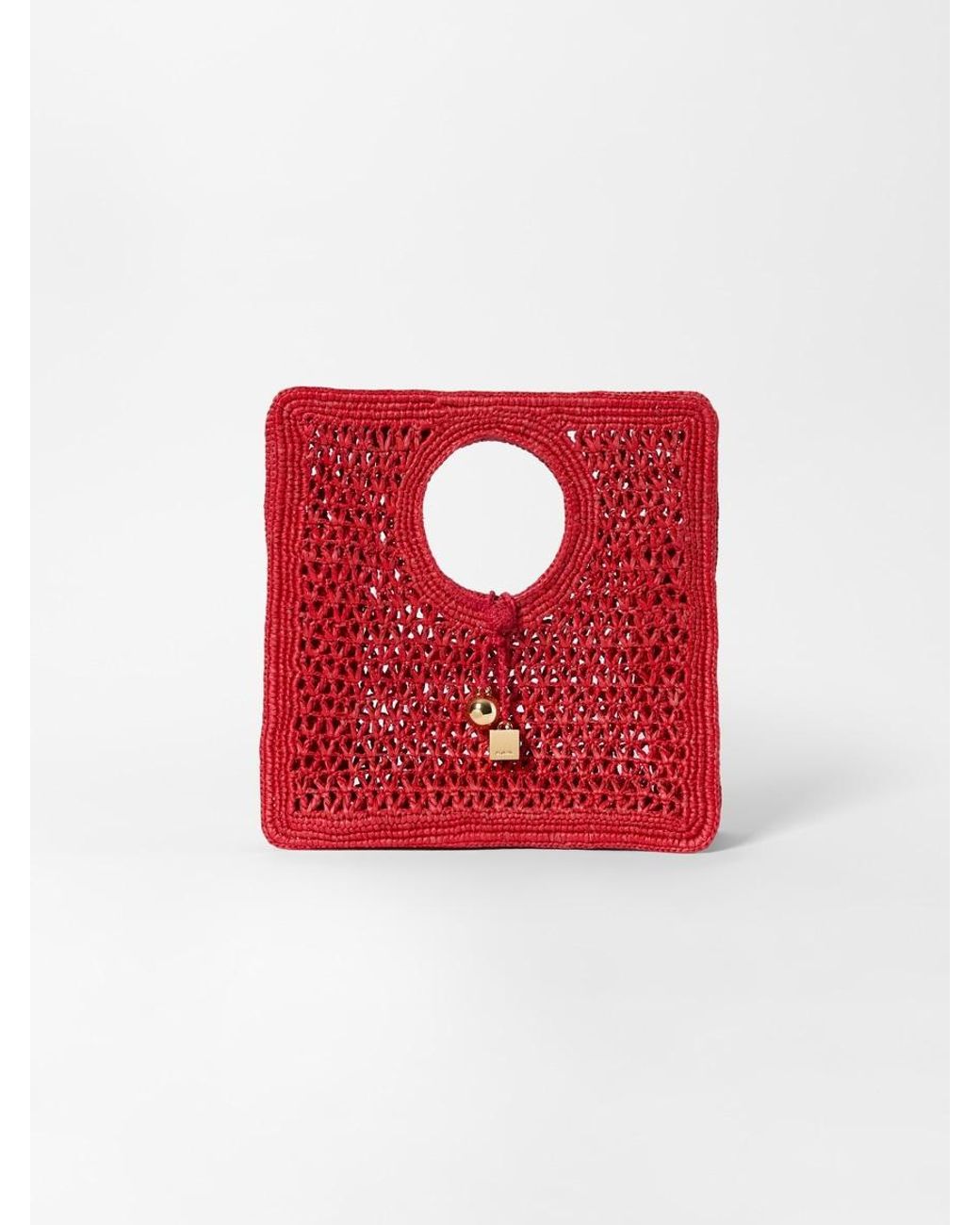 Jacquemus Red The Spiaggia Small Square Bag