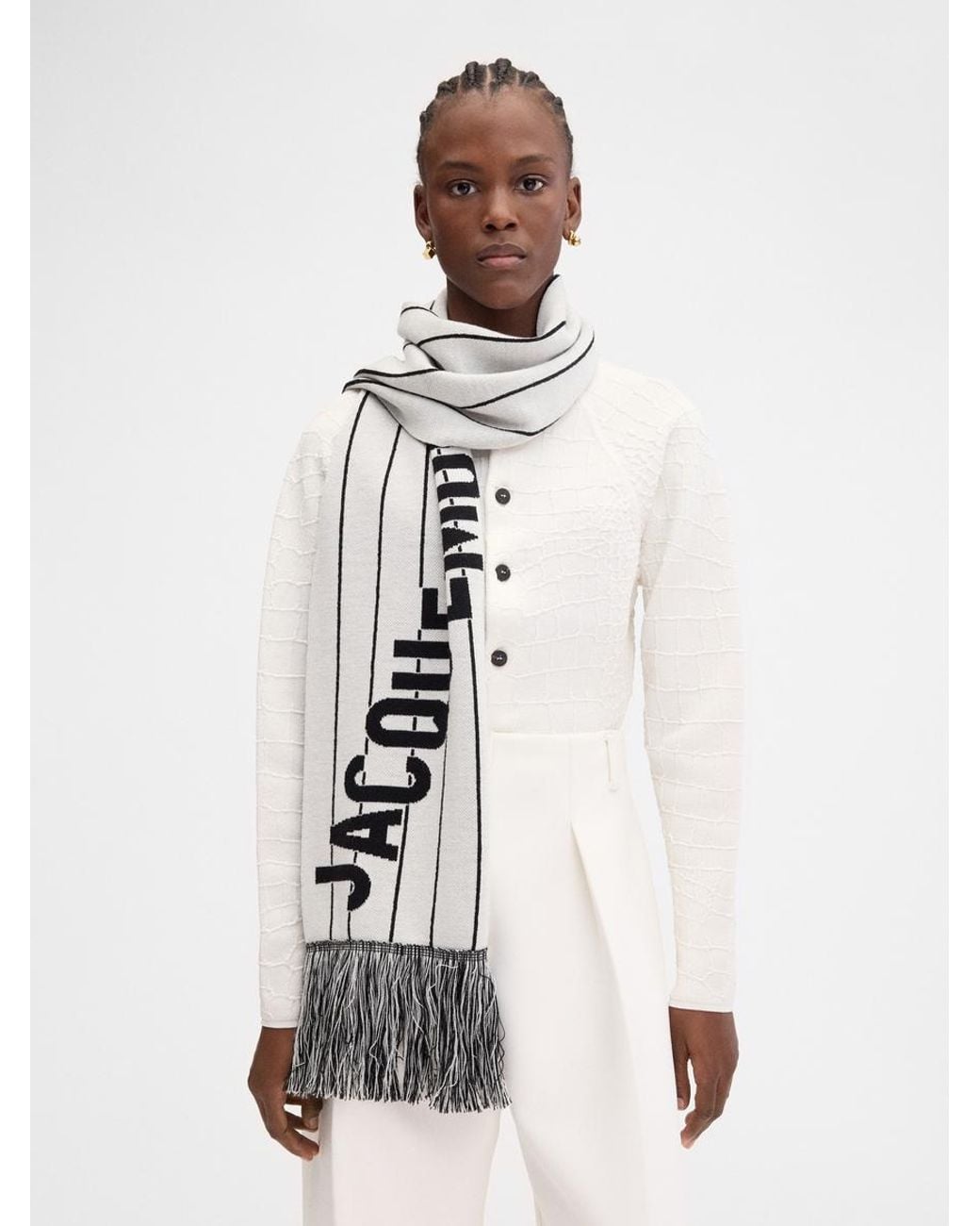 Jacquemus White The Liga Scarf