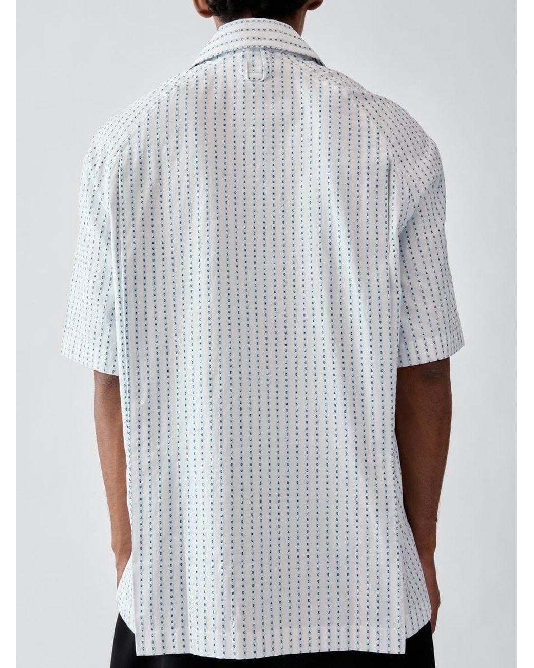 Jacquemus White Das Romarin Hemd Mit Kurzen Ärmeln