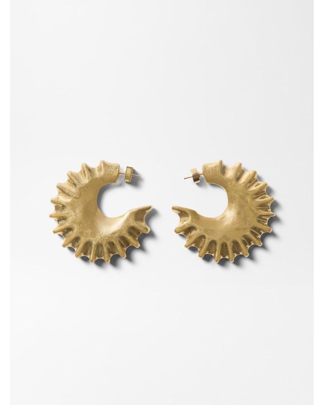 Jacquemus Metallic The Hippocampe Hoop Earrings