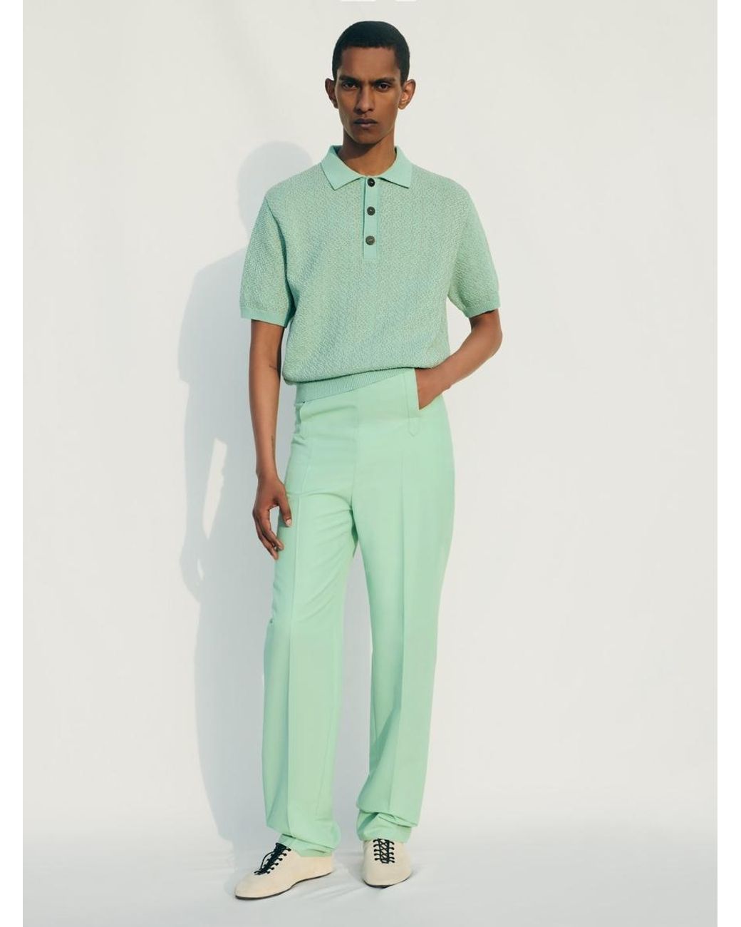 Jacquemus Green The Miami Knit Polo Shirt