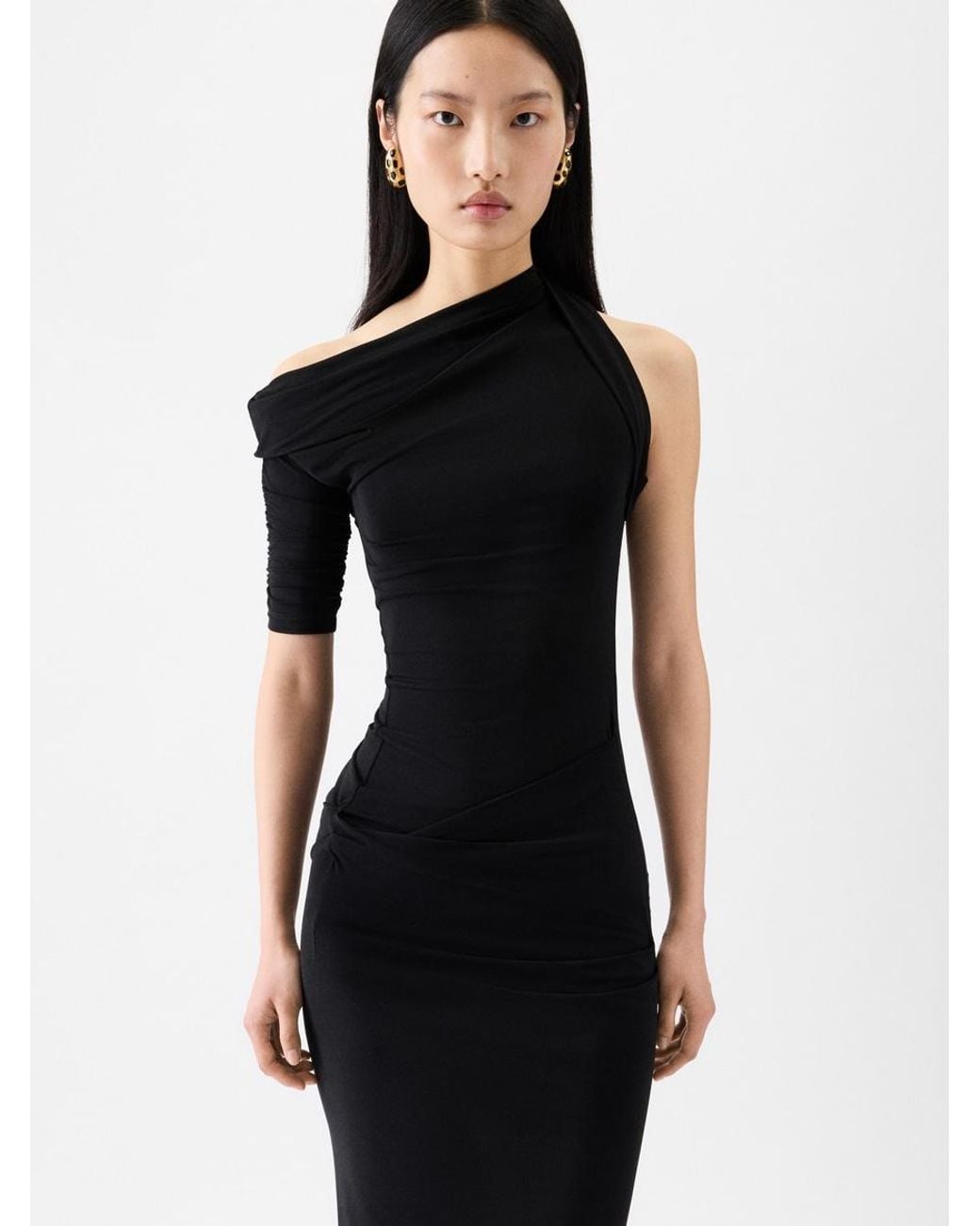 Jacquemus Black The Drapeado Dress