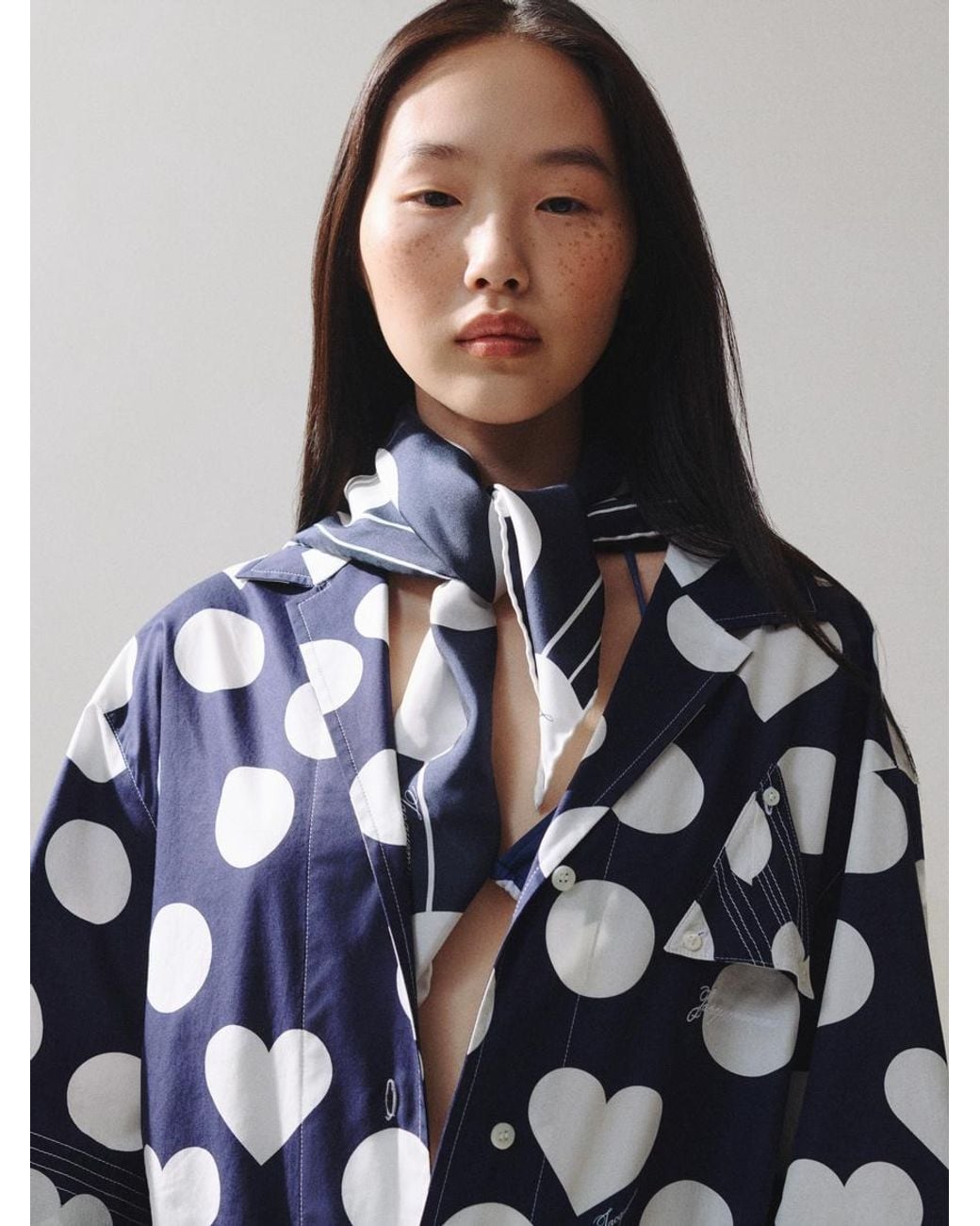 Jacquemus Blue The Coeur Scarf