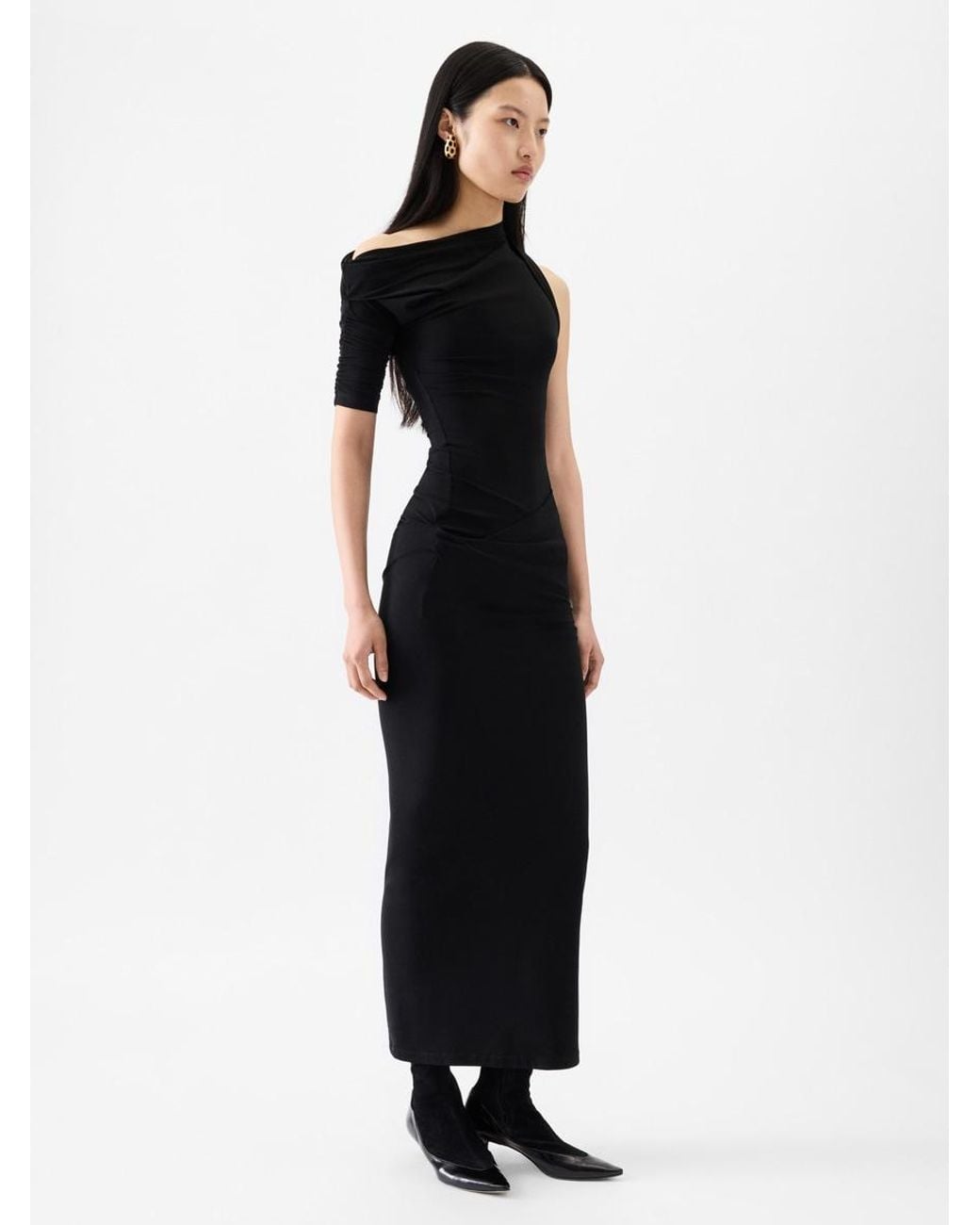 Jacquemus Black The Drapeado Dress