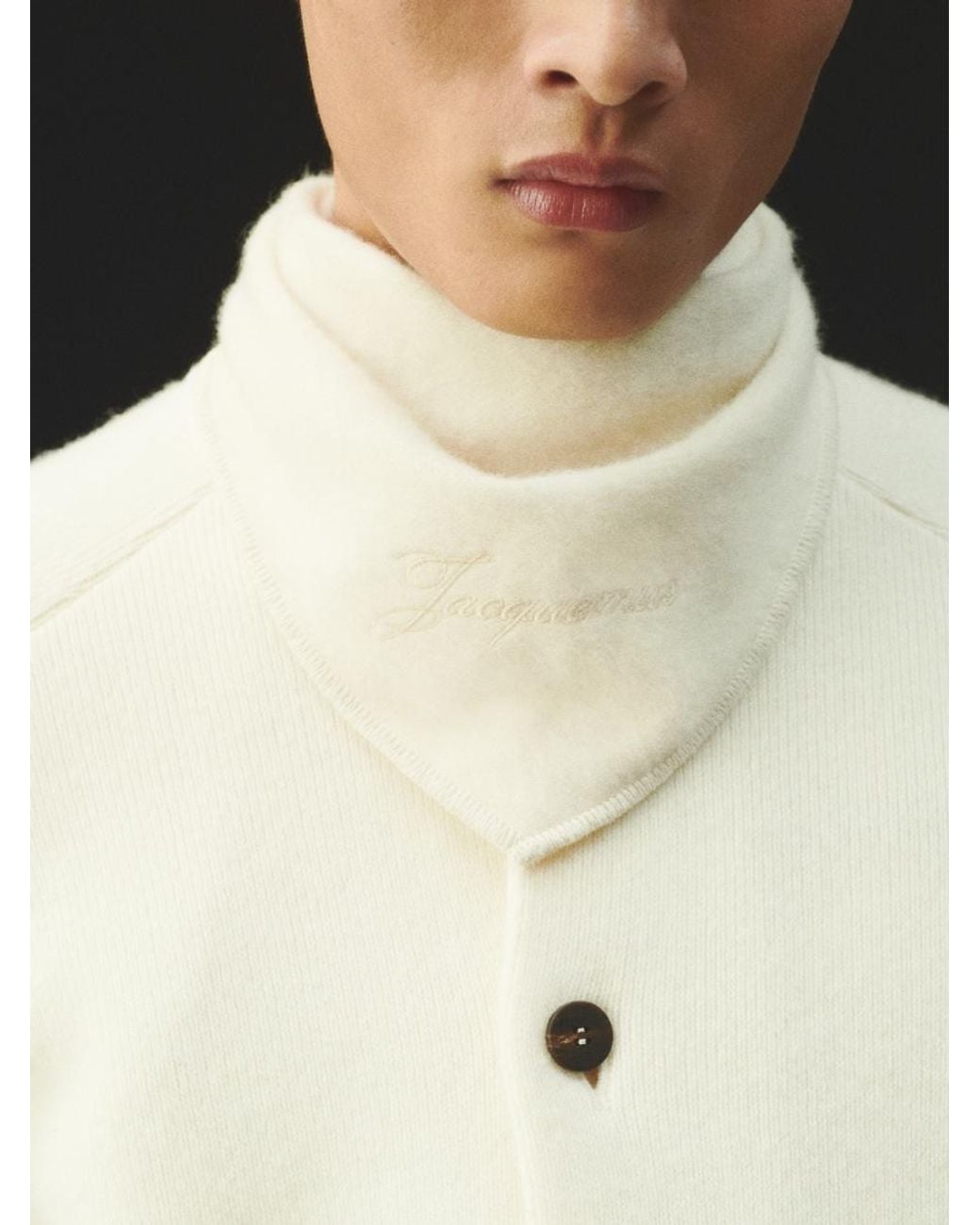 Jacquemus White Das Cachemiro Halstuch