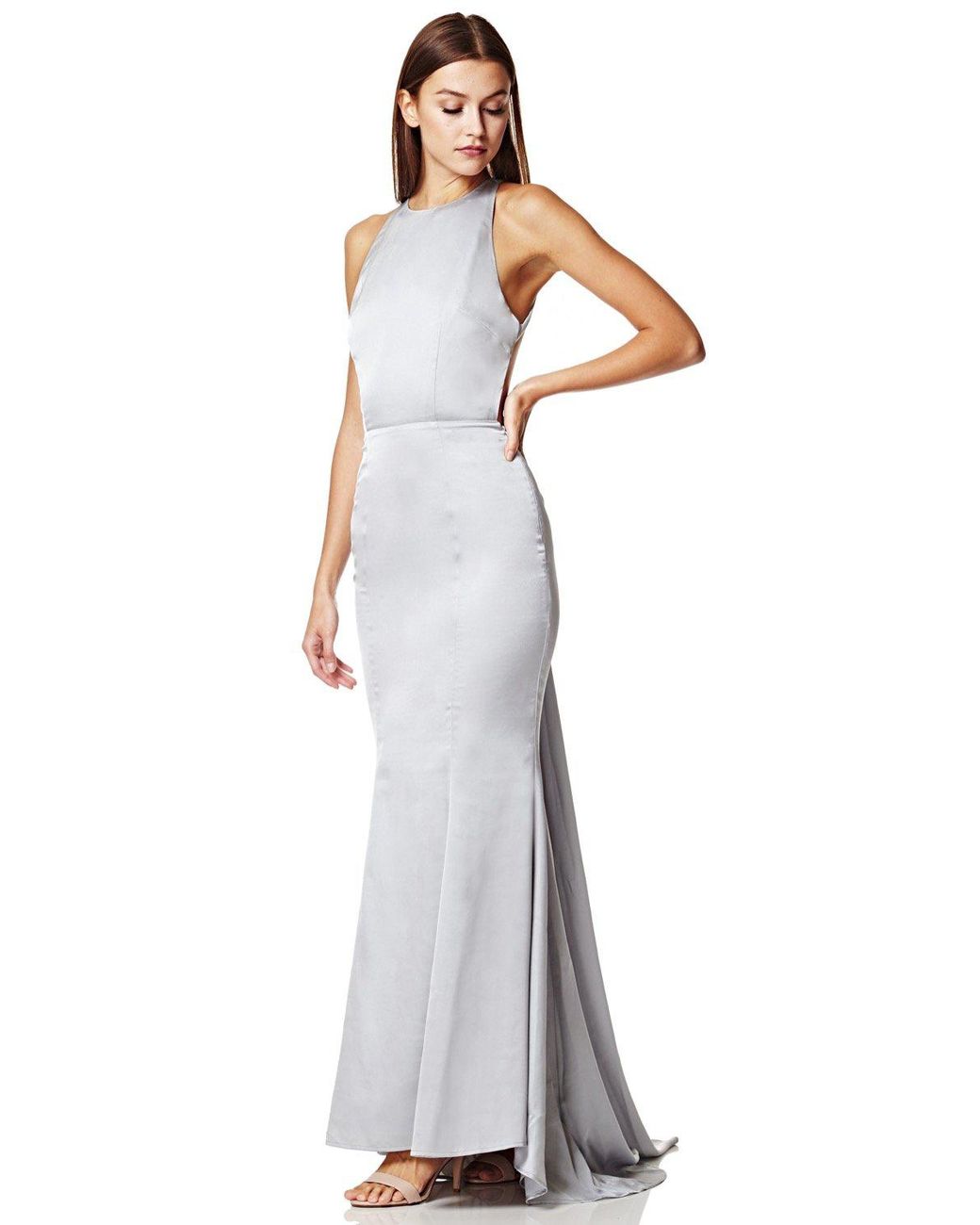 Jane Norman Embellished Maxi Evening Wedding Party Dress White //Floral UK8-12