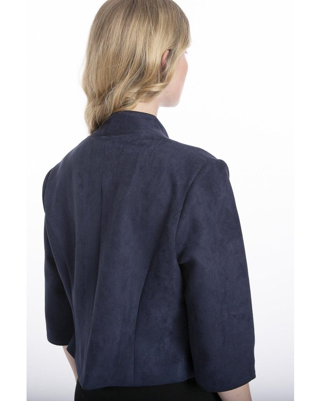 Jayley Blue Faux Suede Jacket