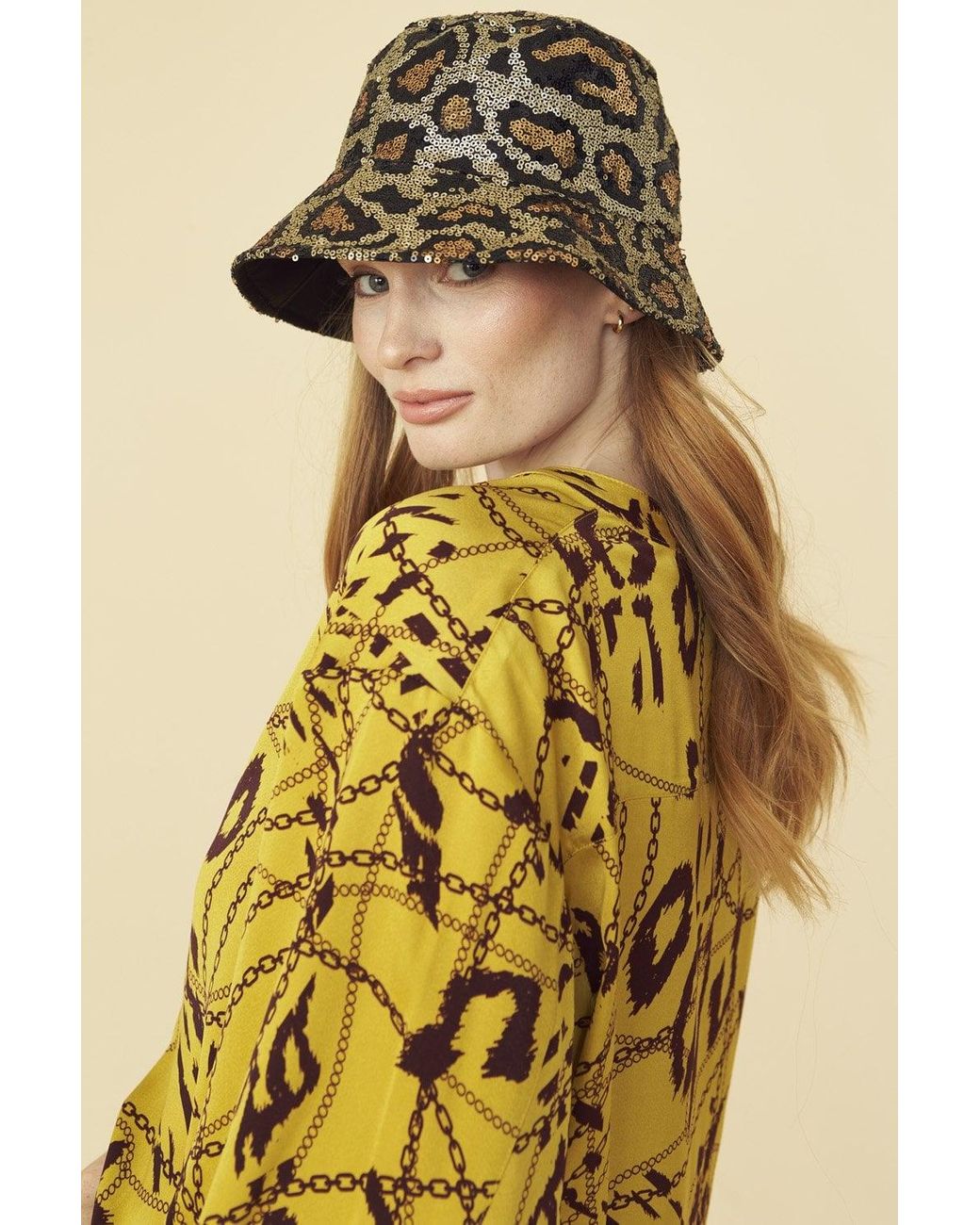 Jayley Yellow Tencel Blend Lucky Chain Blouse