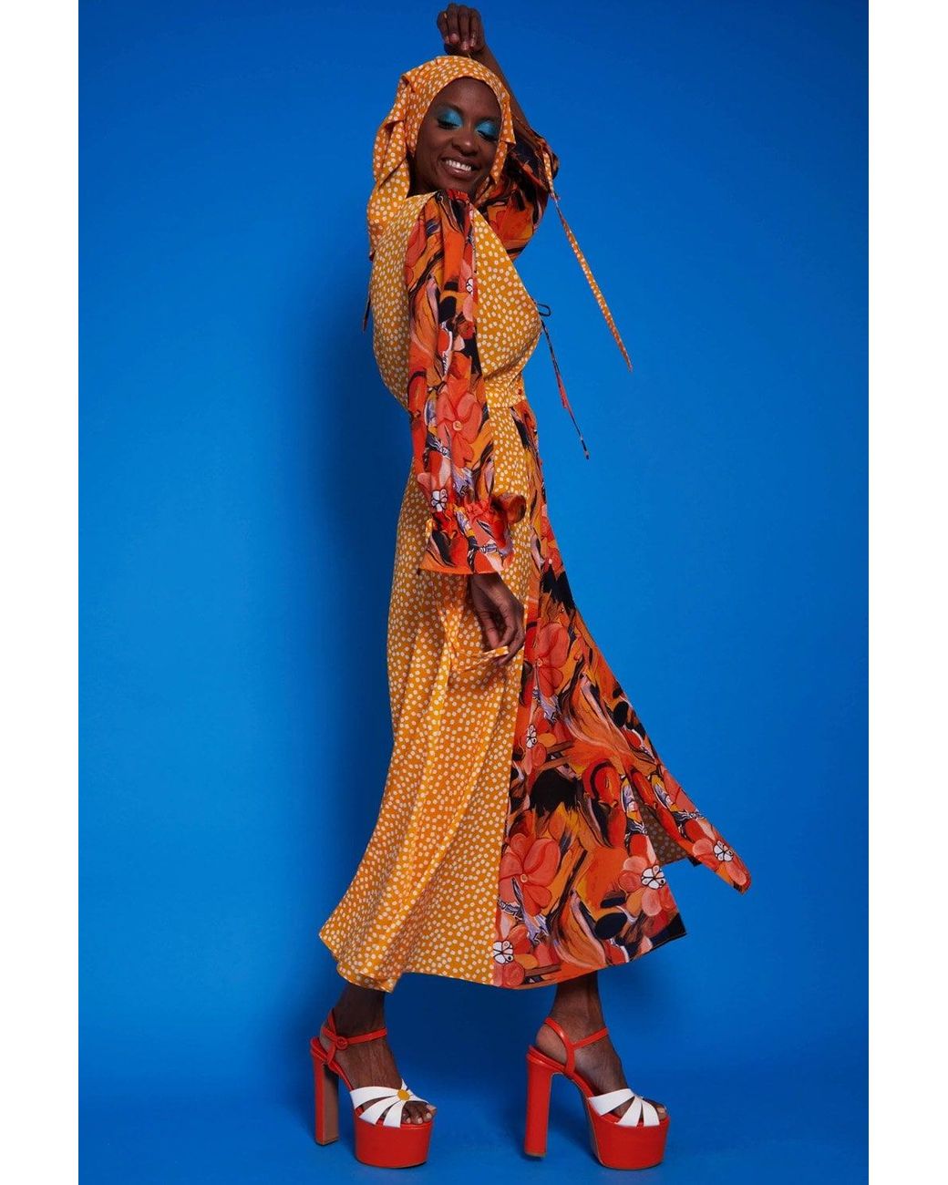 Jayley Blue Rayon Oversized Shirt