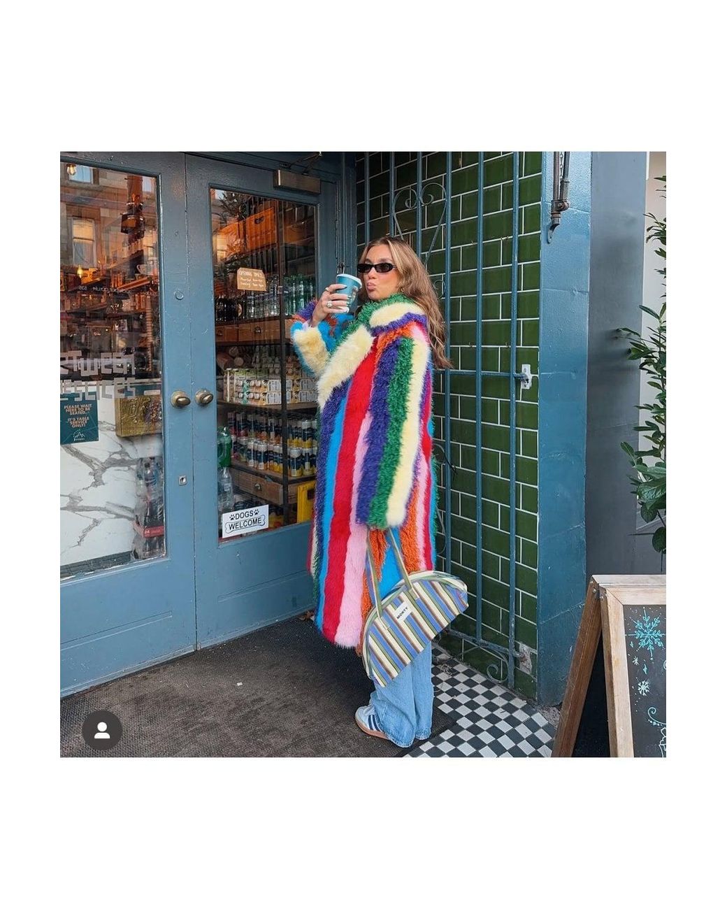 Jayley Blue Faux Fur Hand Crafted Eco Bamboo Maxi Coat