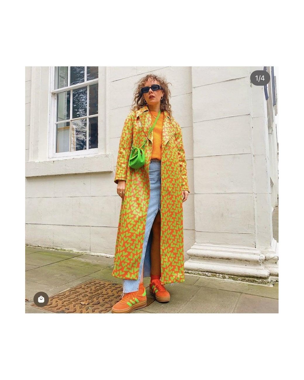 Jayley Blue And Love Heart Trench Coat