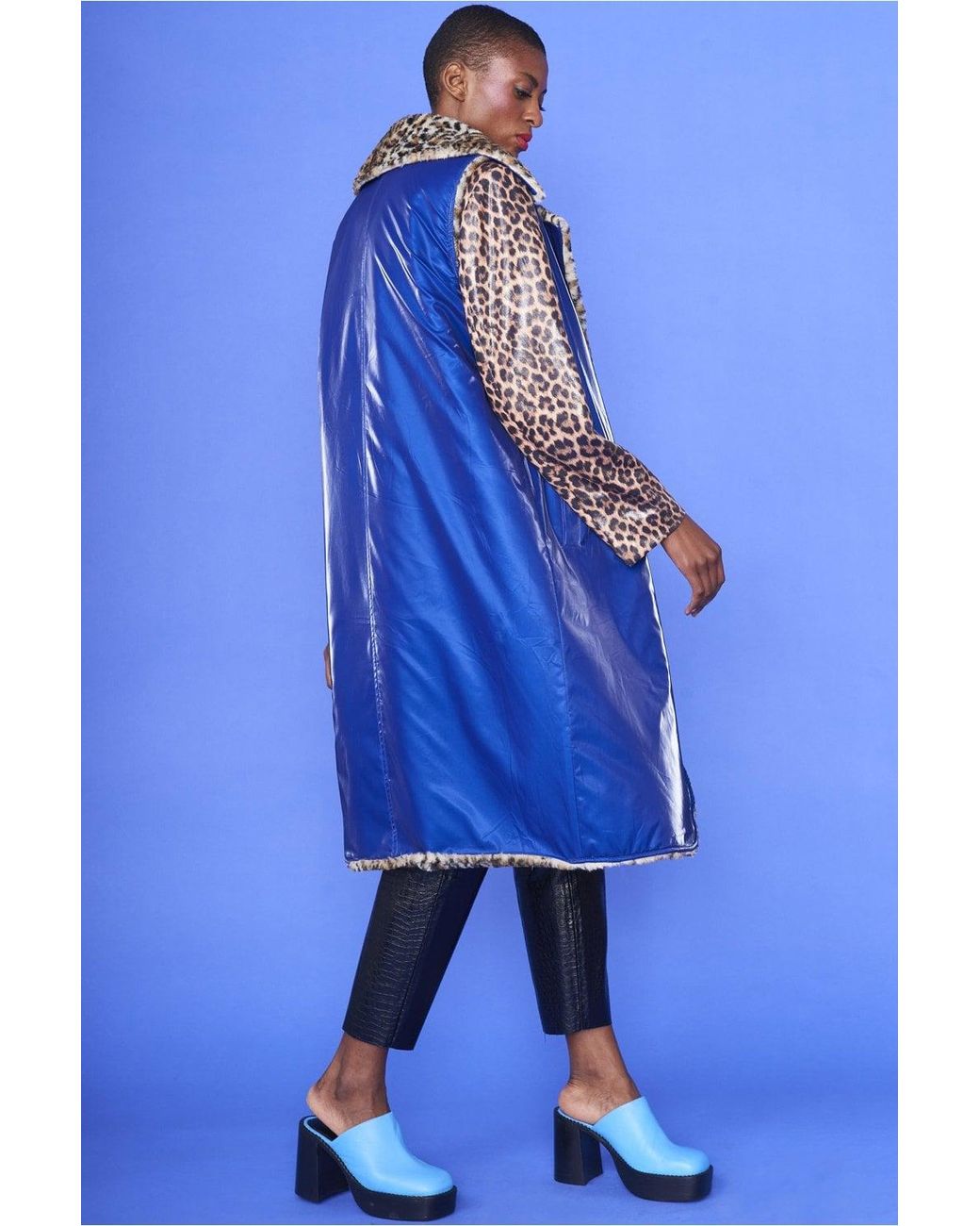 Jayley Blue Reversible Animal Print Vest