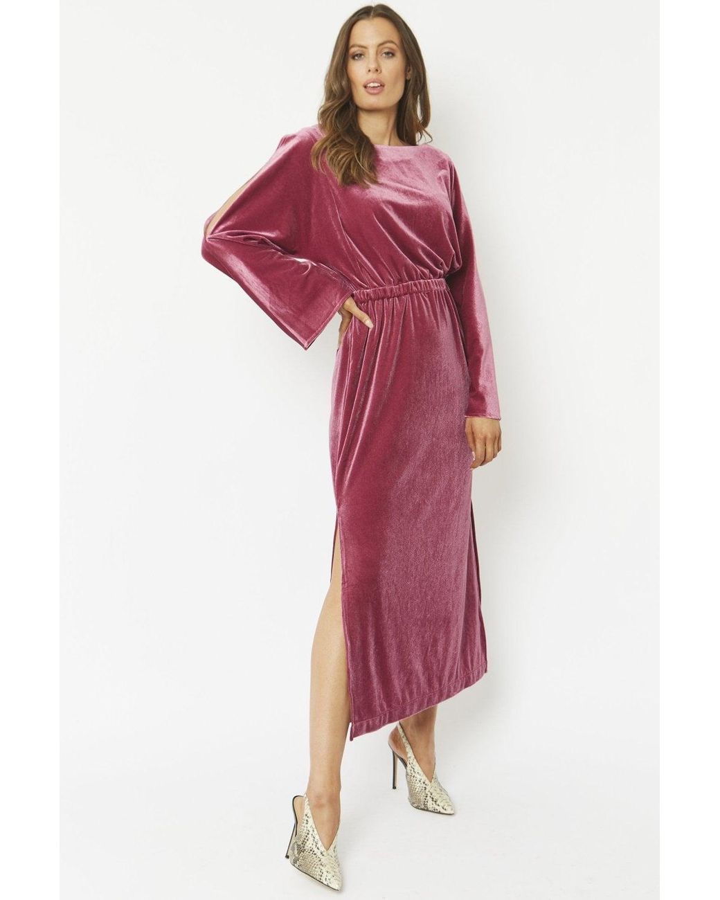 Jayley Red Velvet Full Length Gown