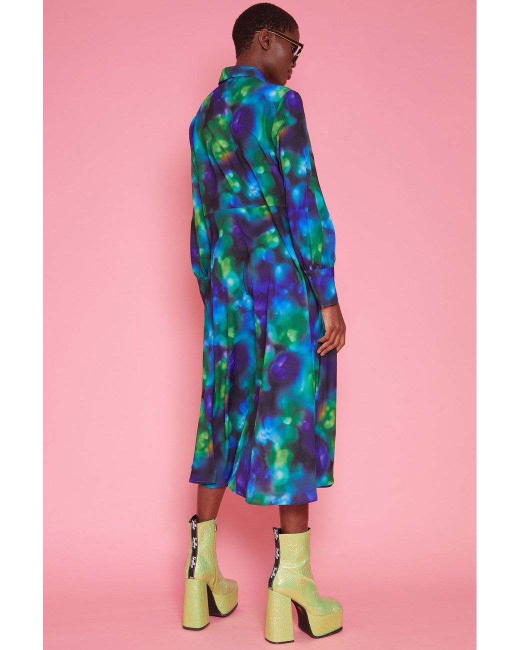 Jayley Blue Rayon Oversized Shirt