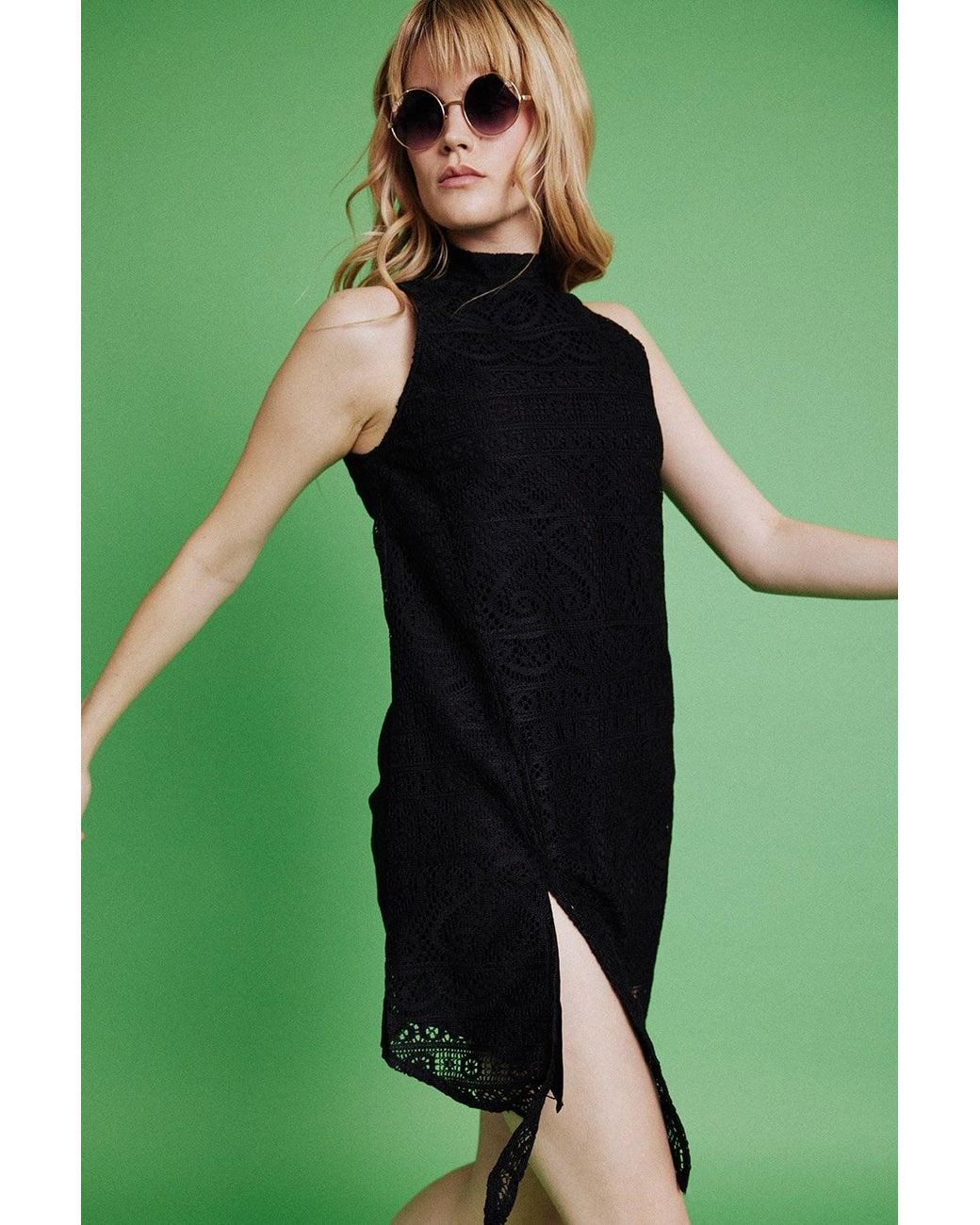 Jayley Green Silk Cotton Modacrylic Dress Size: M (Uk 12)