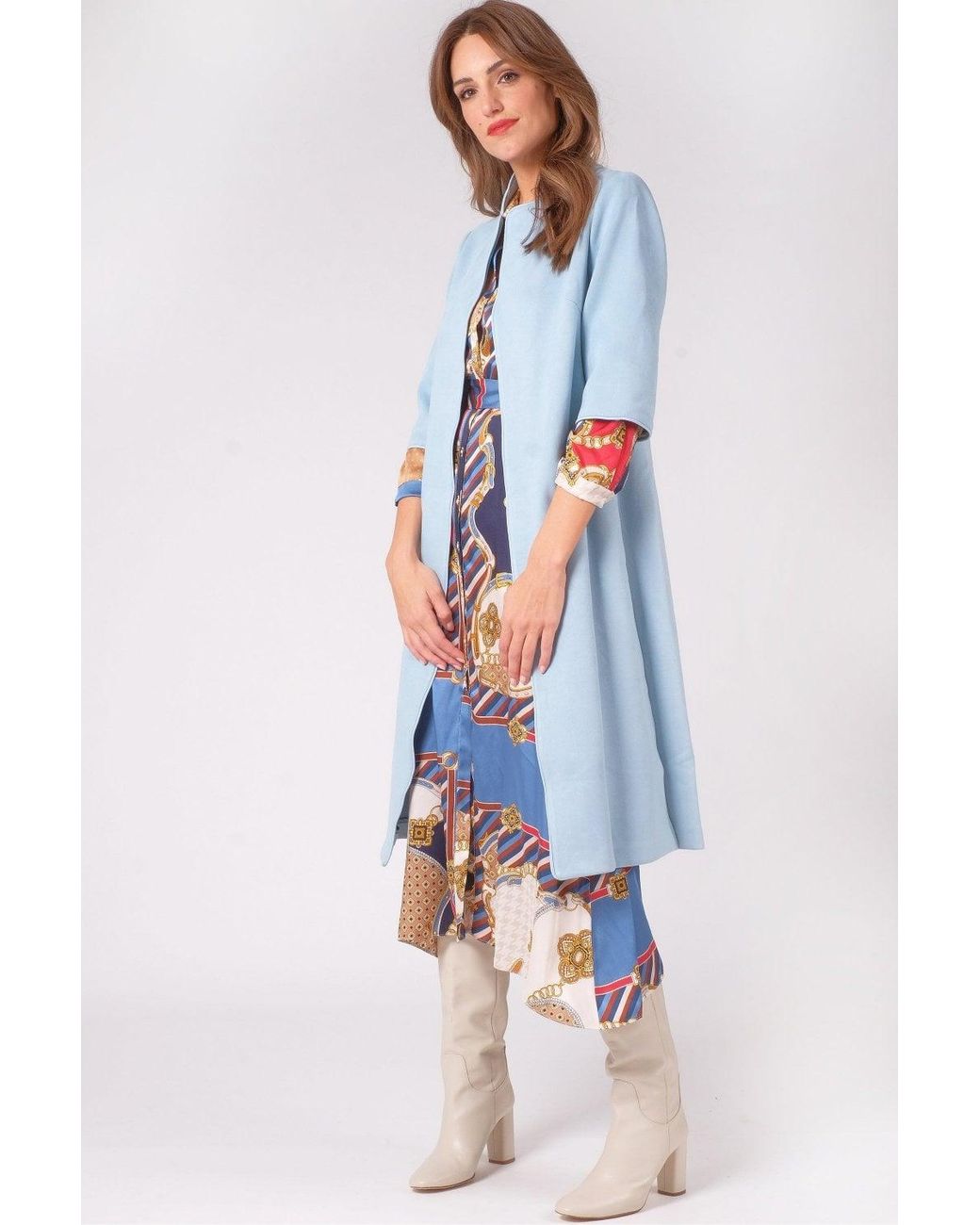 Jayley White Faux Suede Coat