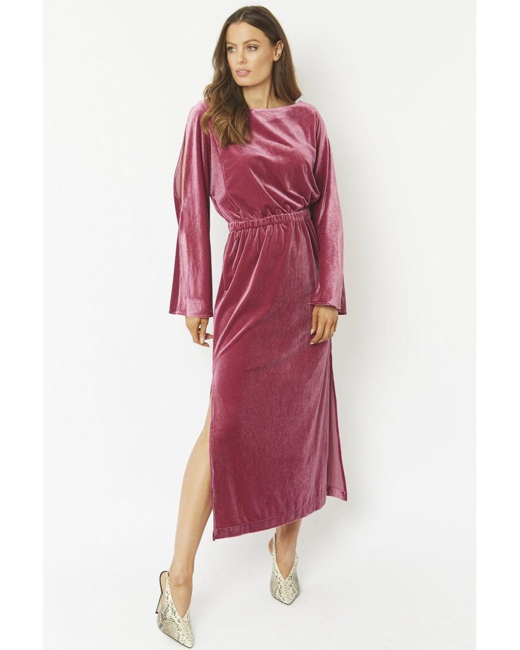 Jayley Red Velvet Full Length Gown